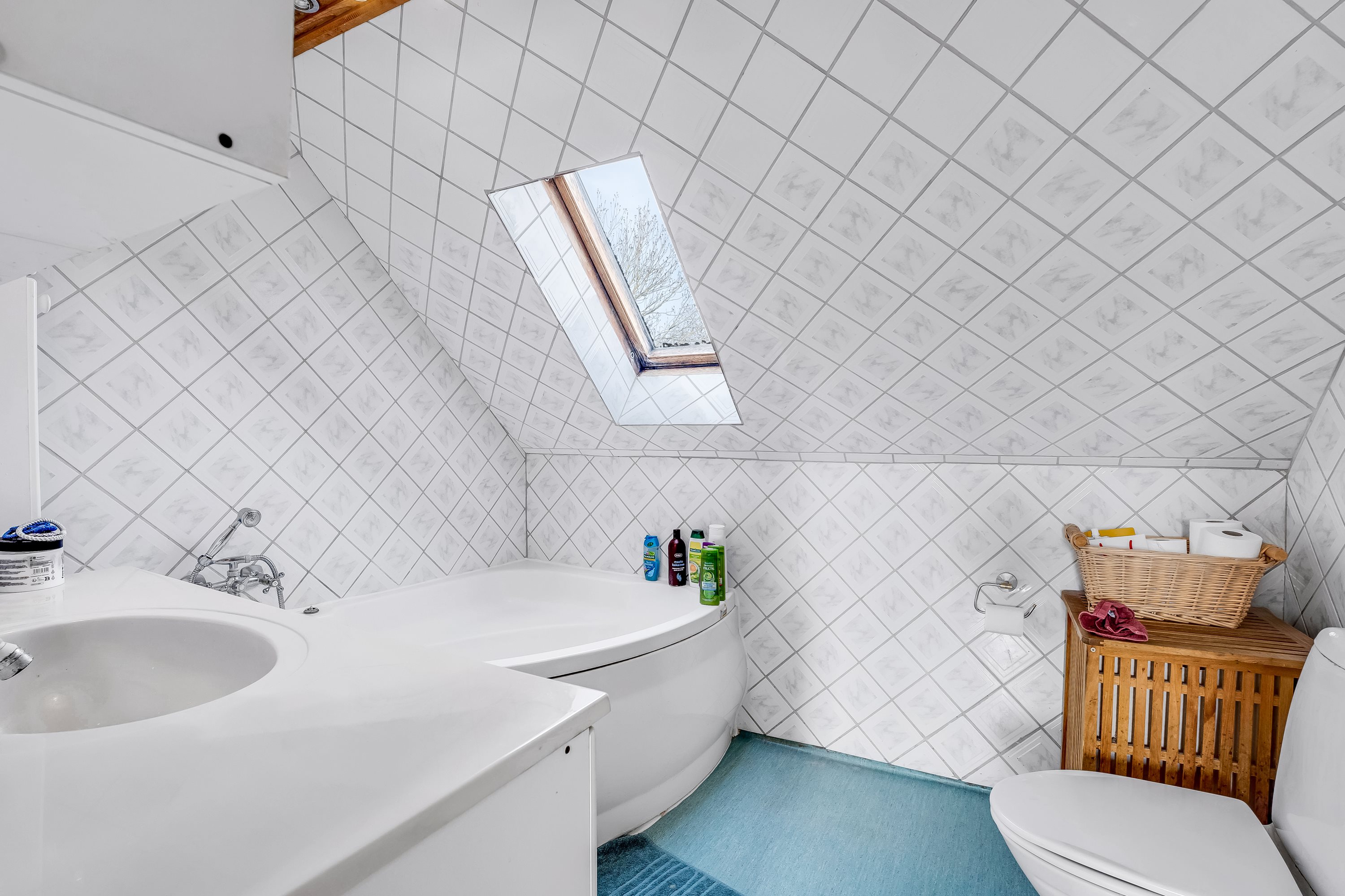 Fremhævet badeværelse billede i fuldskærmstilstand. Billede af Abedvej 17, 4920 Søllested