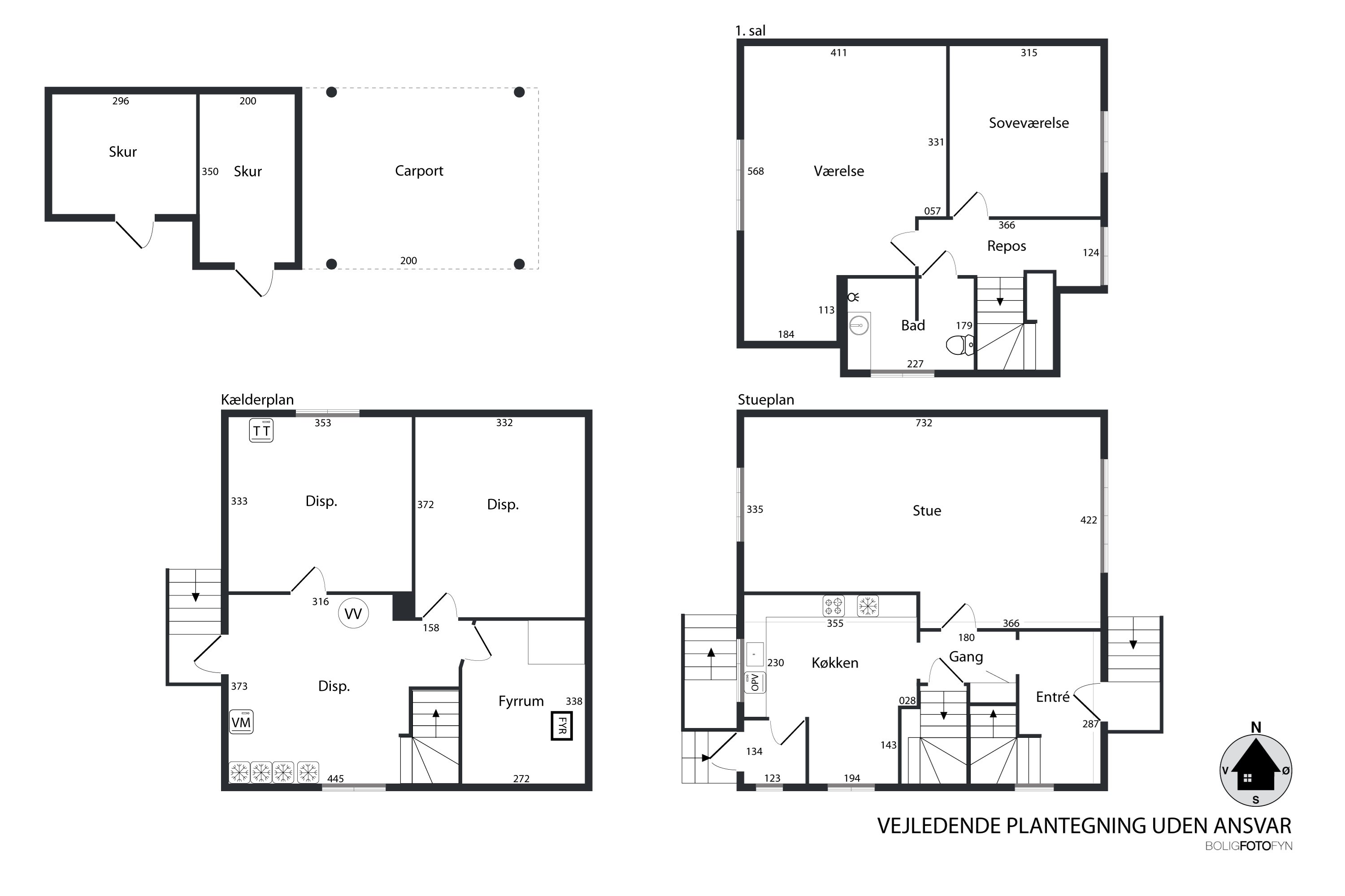 Plantegninger billede af Akkerupvej 70, 5683 Haarby