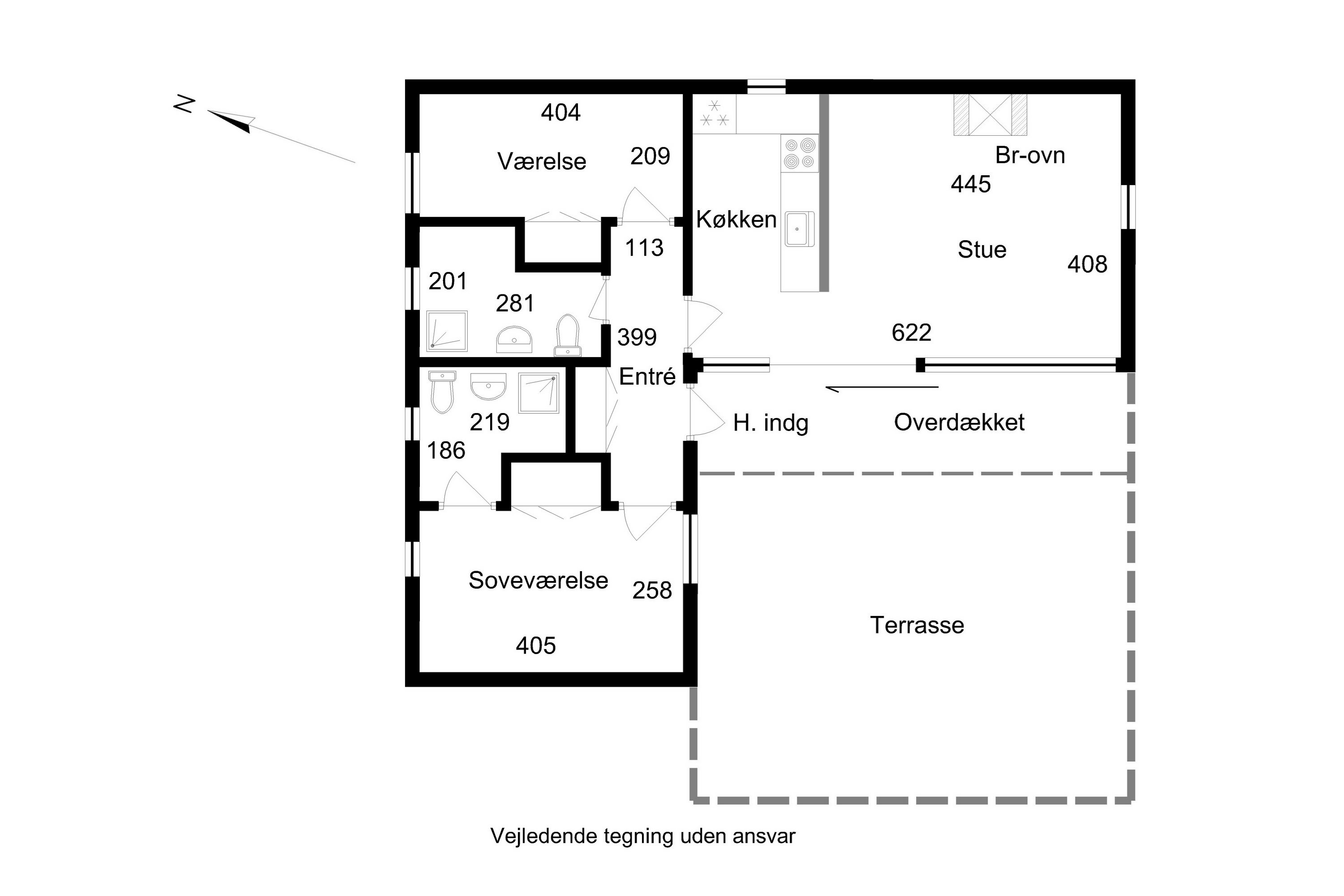 Plantegninger billede af Oddevejen 199, 5500 Middelfart
