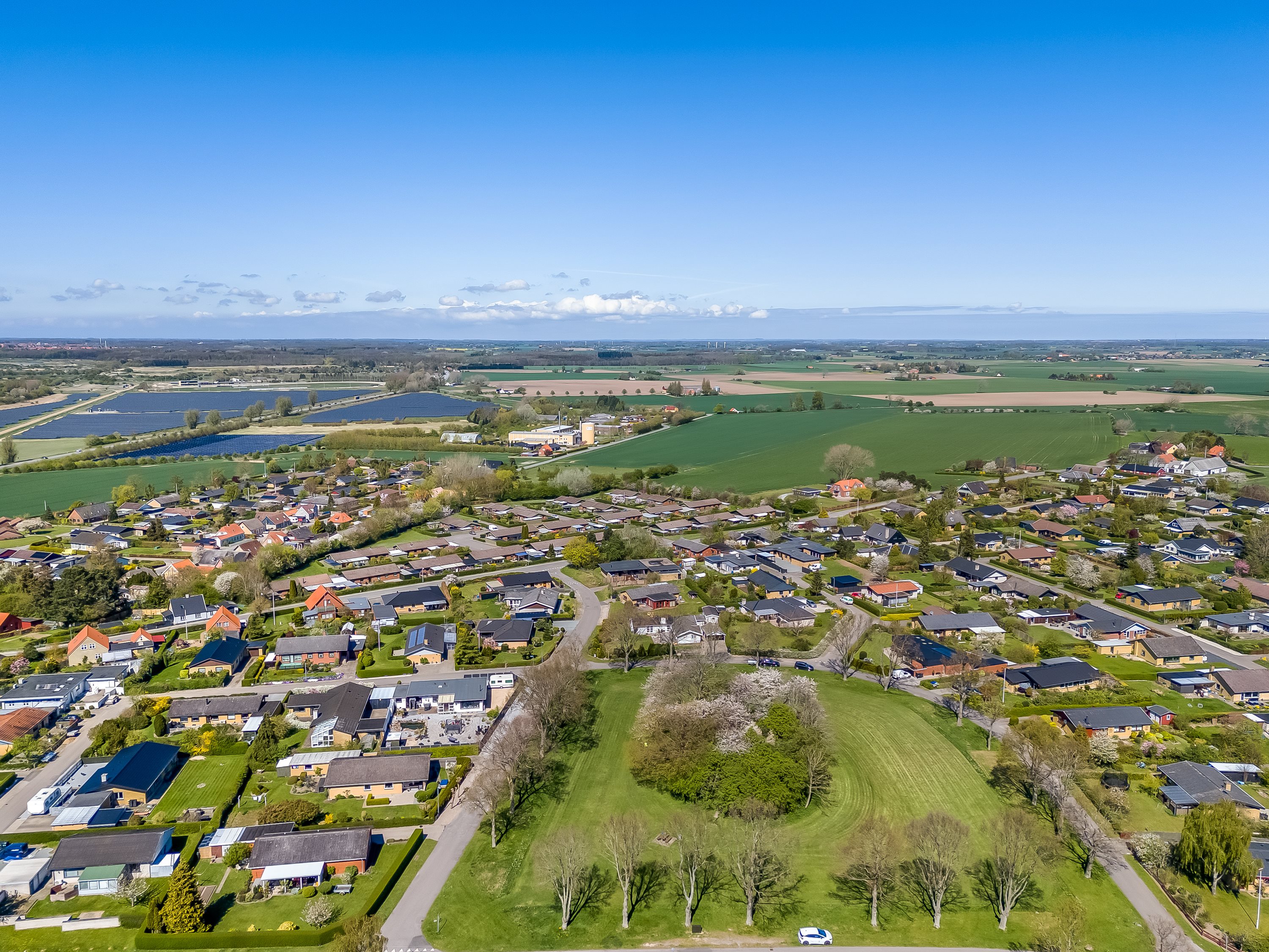 Fremhævet luftfoto billede i fuldskærmstilstand. Billede af Frejasvej 26, 4873 Væggerløse