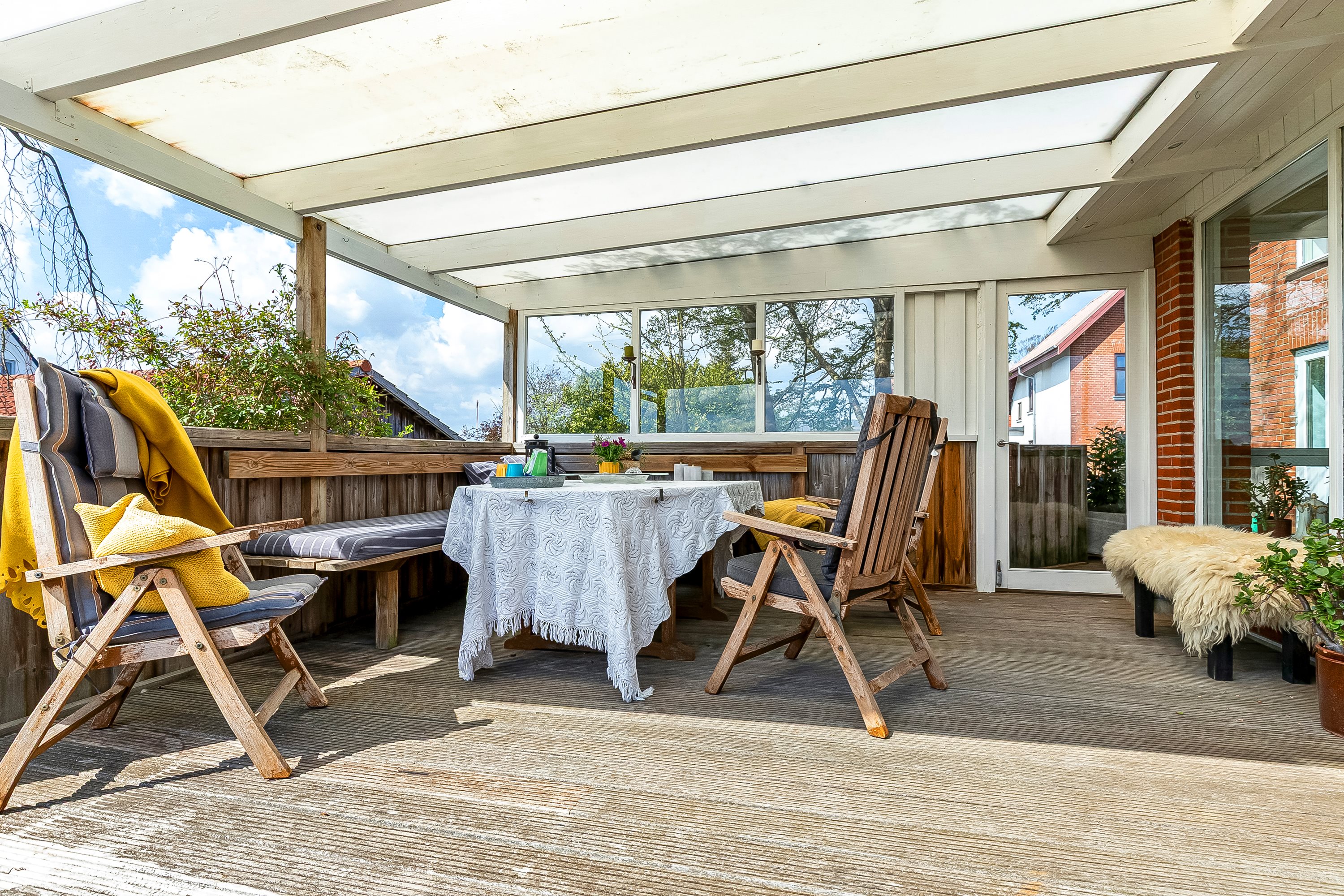 Fremhævet terrasse billede i fuldskærmstilstand. Billede af Haderslevvej 114, 6000 Kolding