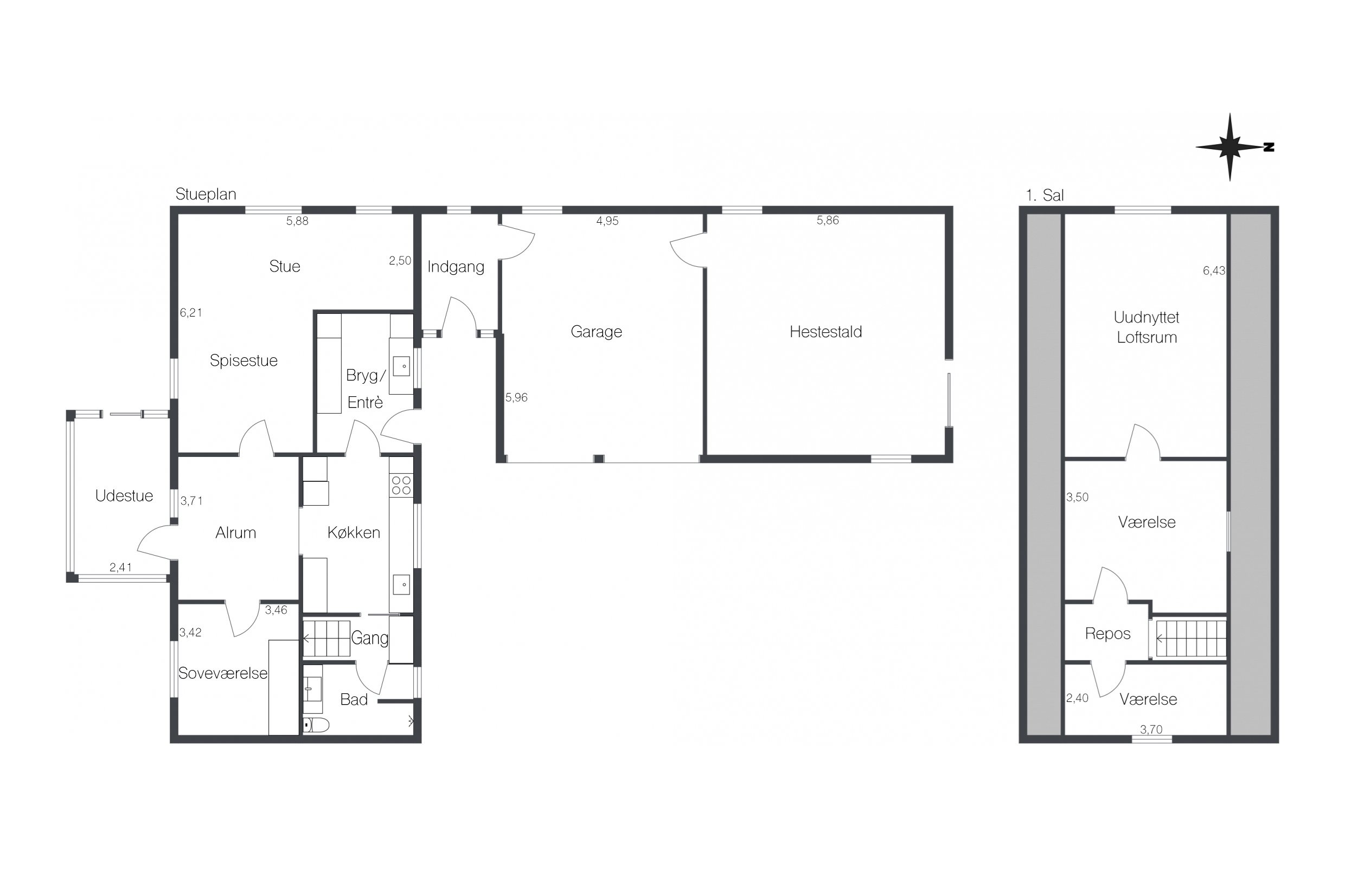 Plantegninger billede af Brønderslevvej 250, 9750 Østervrå