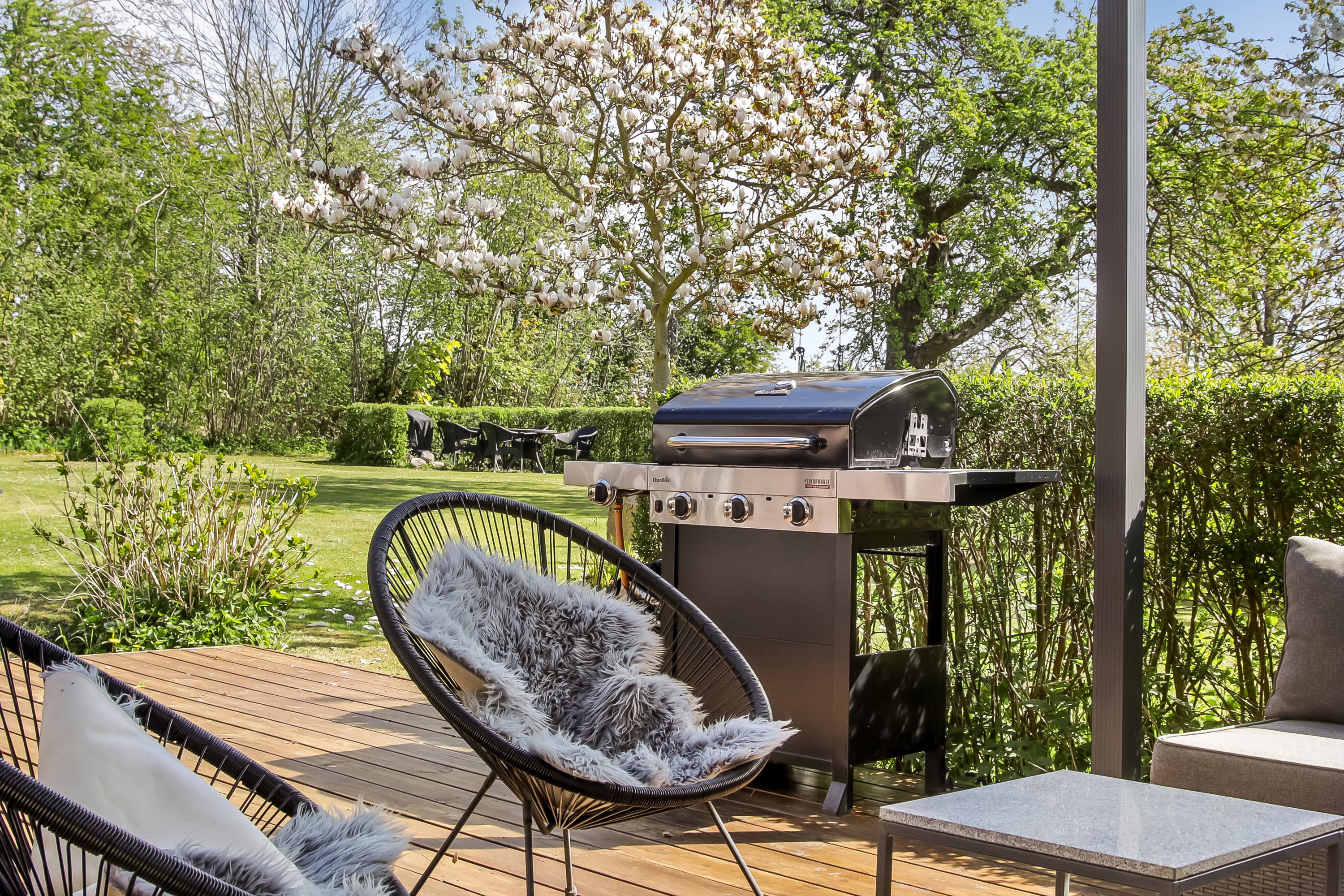 Fremhævet terrasse billede i fuldskærmstilstand. Billede af Elvira Madigans Vej 14, Tåsinge, 5700 Svendborg