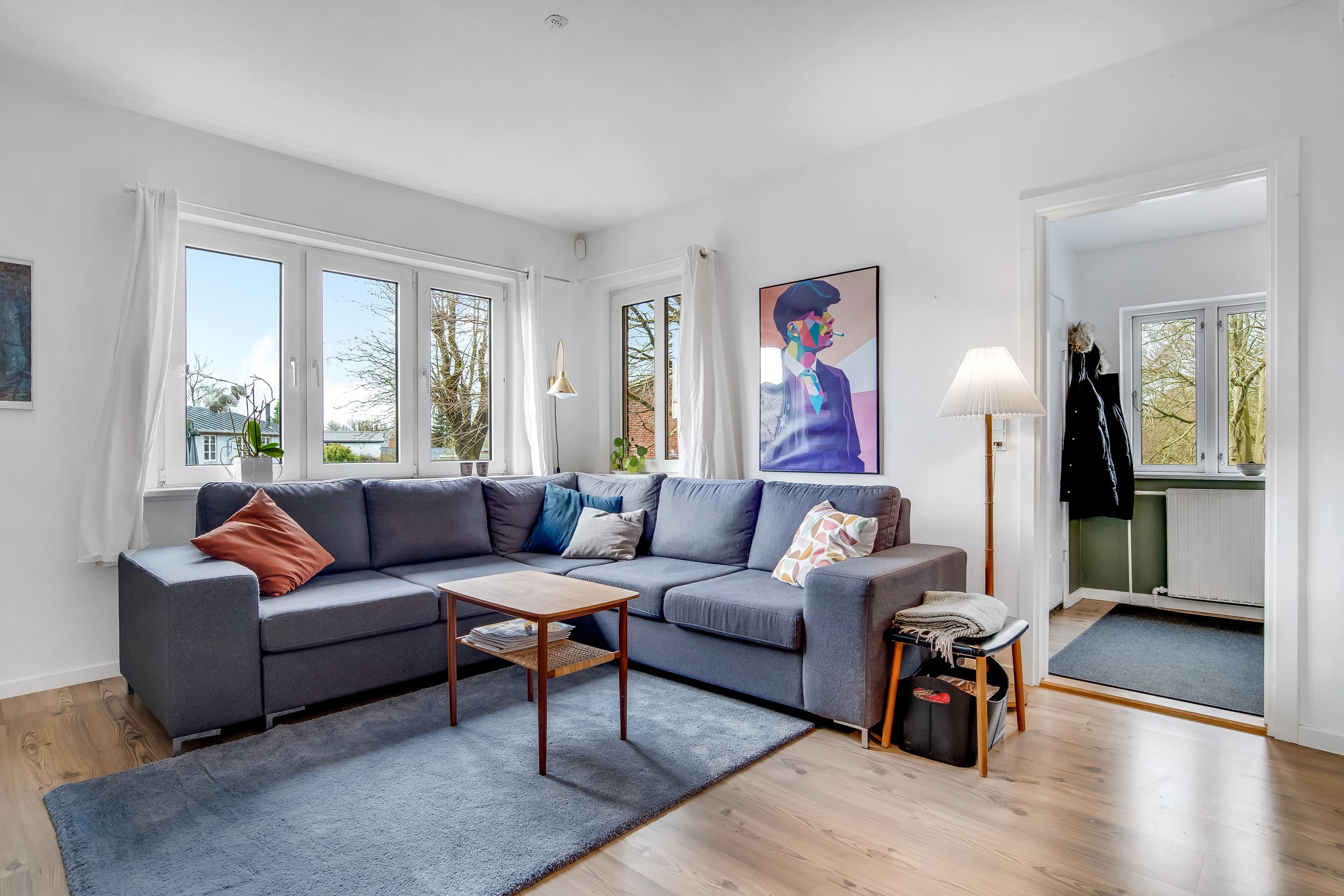 Fremhævet stue billede i fuldskærmstilstand. Billede af Gl. Hornshøjvej 7, 7500 Holstebro