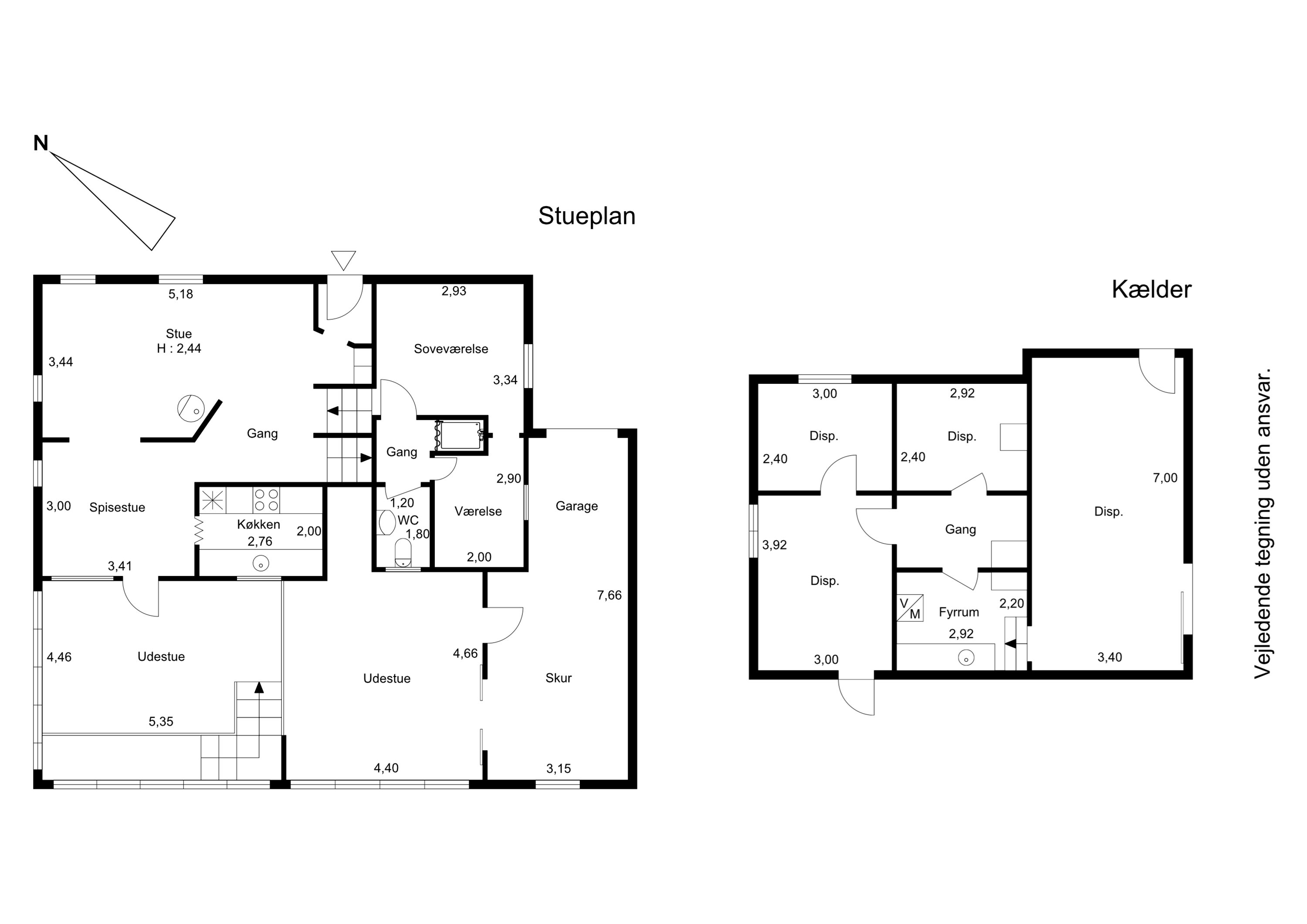 Plantegninger billede af Byvej 21, 4682 Tureby