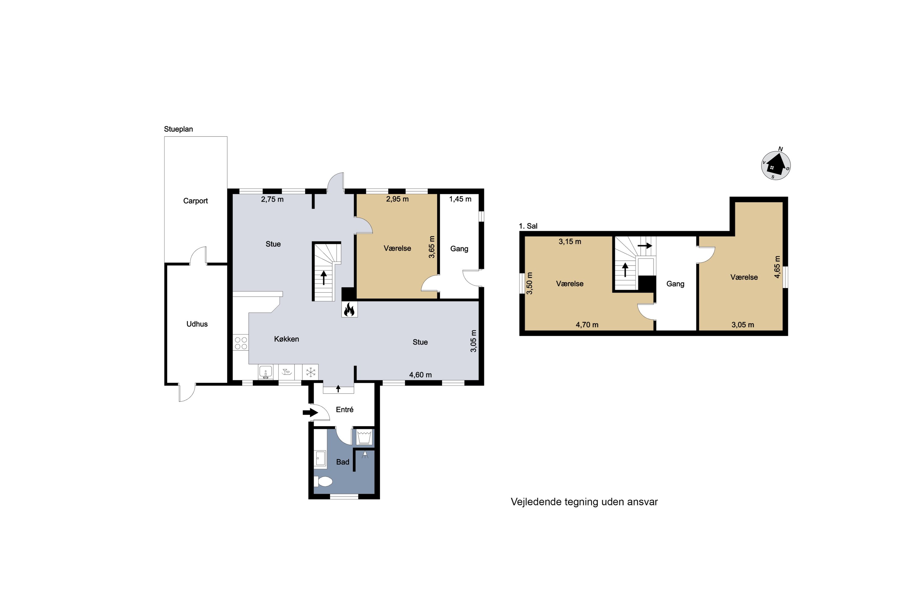 Plantegninger billede af Strandvejen 133, Hejninge, 4200 Slagelse