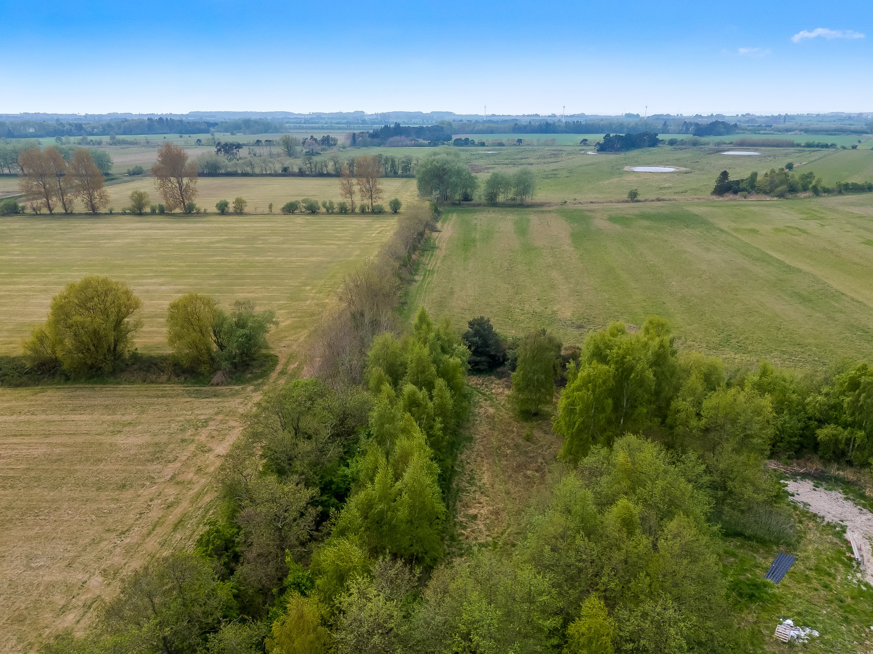 Fremhævet luftfoto billede i fuldskærmstilstand. Billede af Savavej 18, 4873 Væggerløse