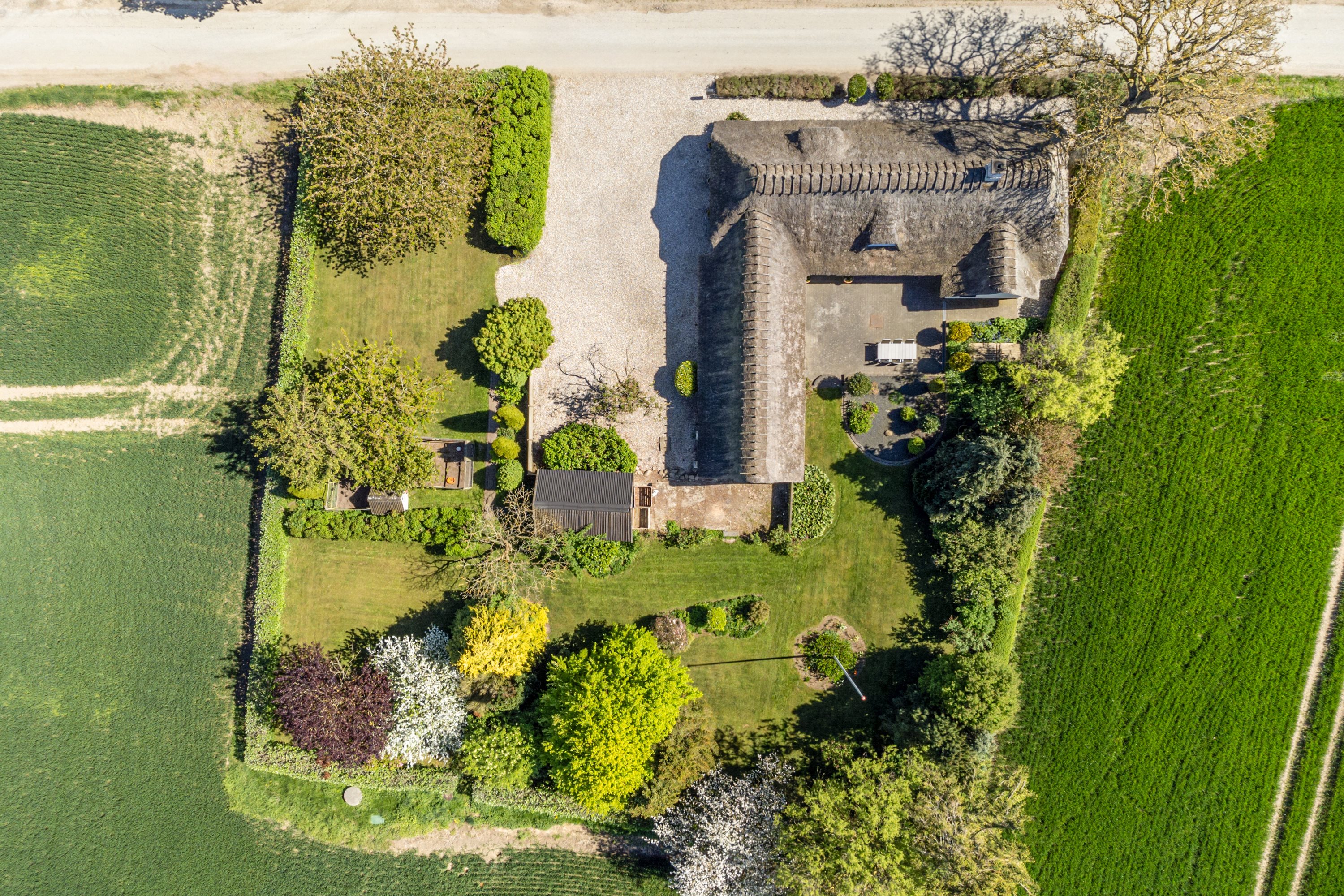 Fremhævet luftfoto billede i fuldskærmstilstand. Billede af Sentvedvej 24, Sentved, 5853 Ørbæk