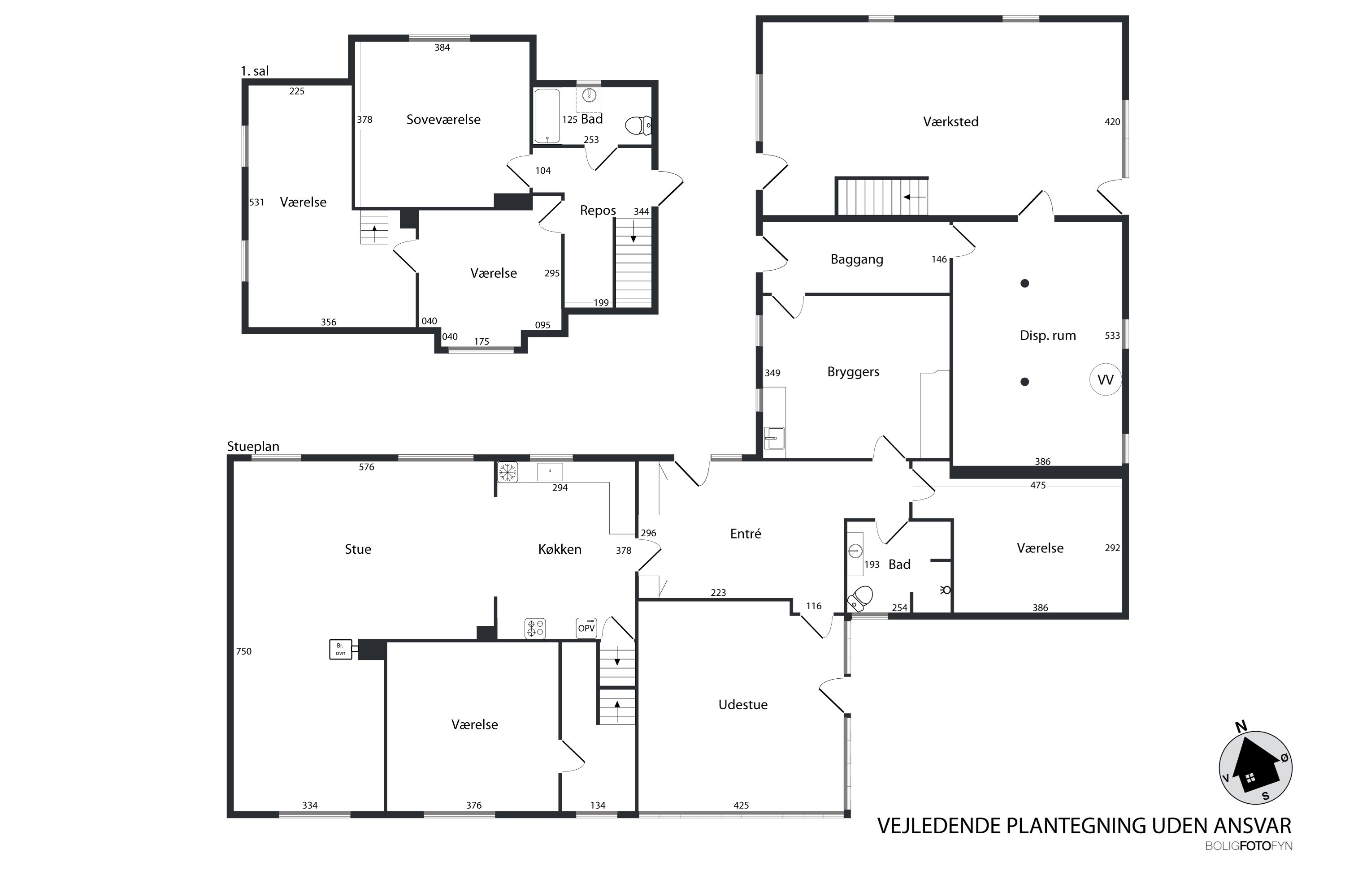 Plantegninger billede af Odensevej 60, Hjulby, 5800 Nyborg