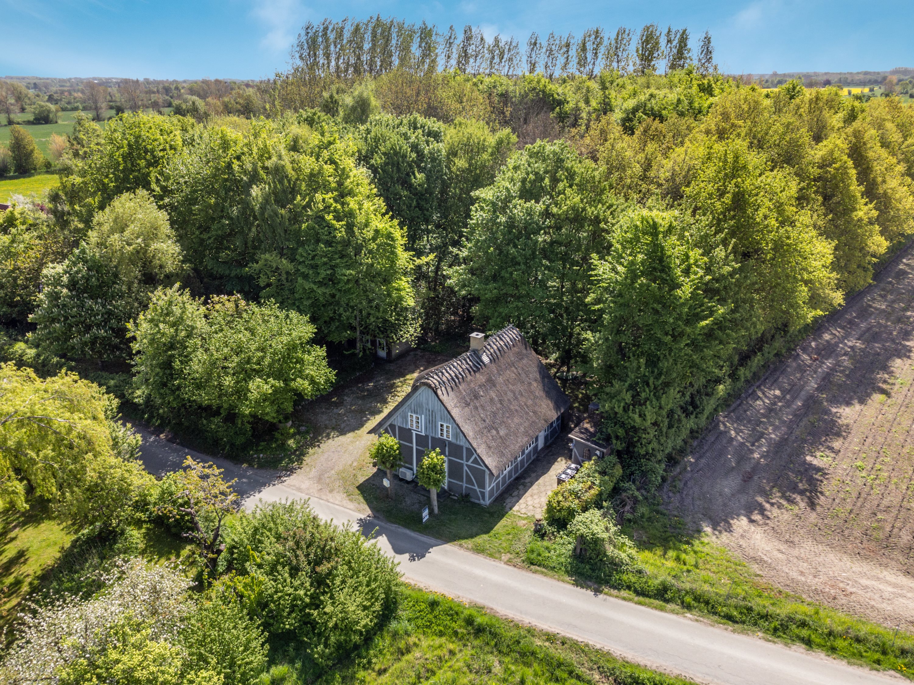 Villa: Luftfoto på Krogyden 6, Såderup, 5540 Ullerslev