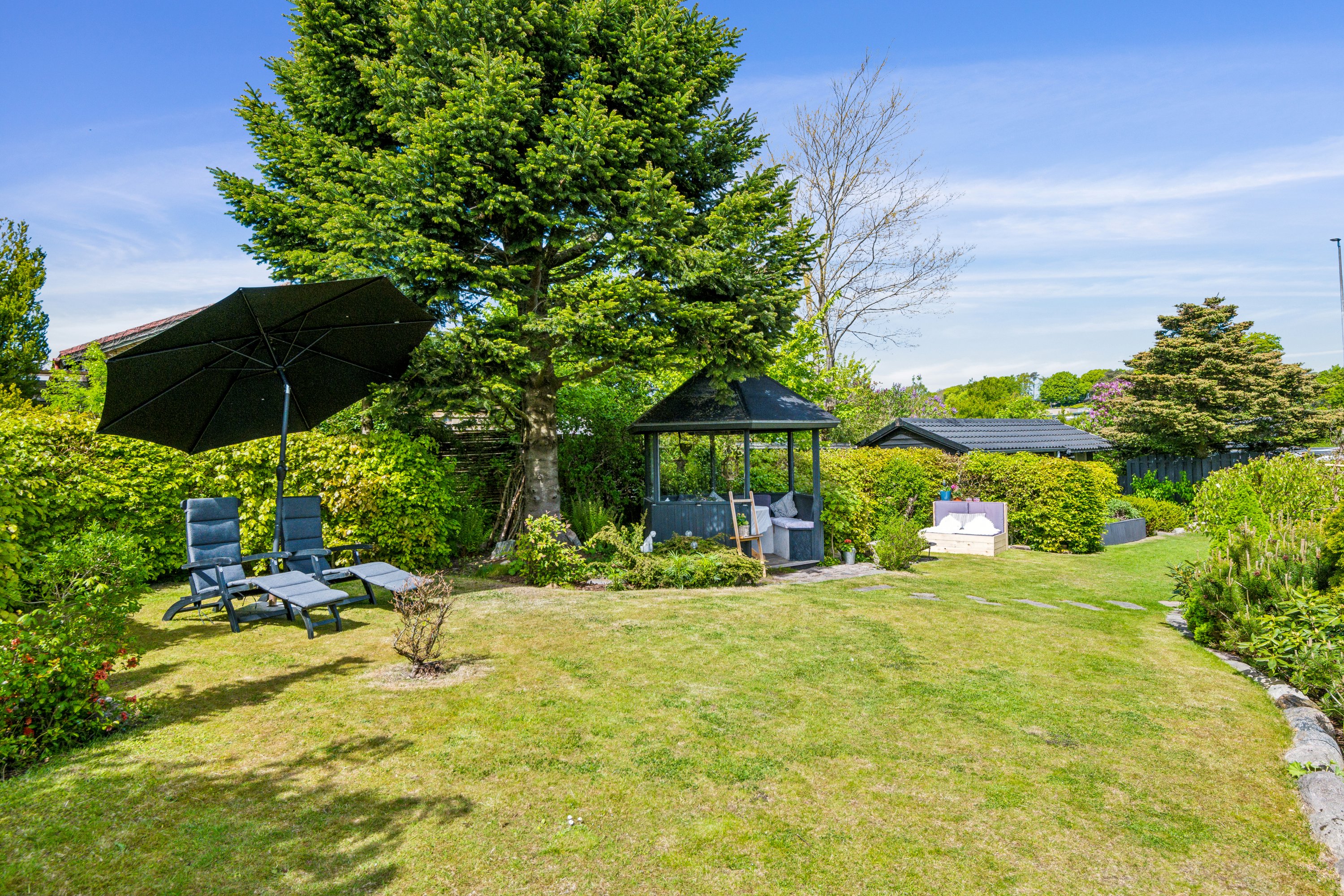 Fremhævet have billede i fuldskærmstilstand. Billede af Blommevej 11, 9310 Vodskov