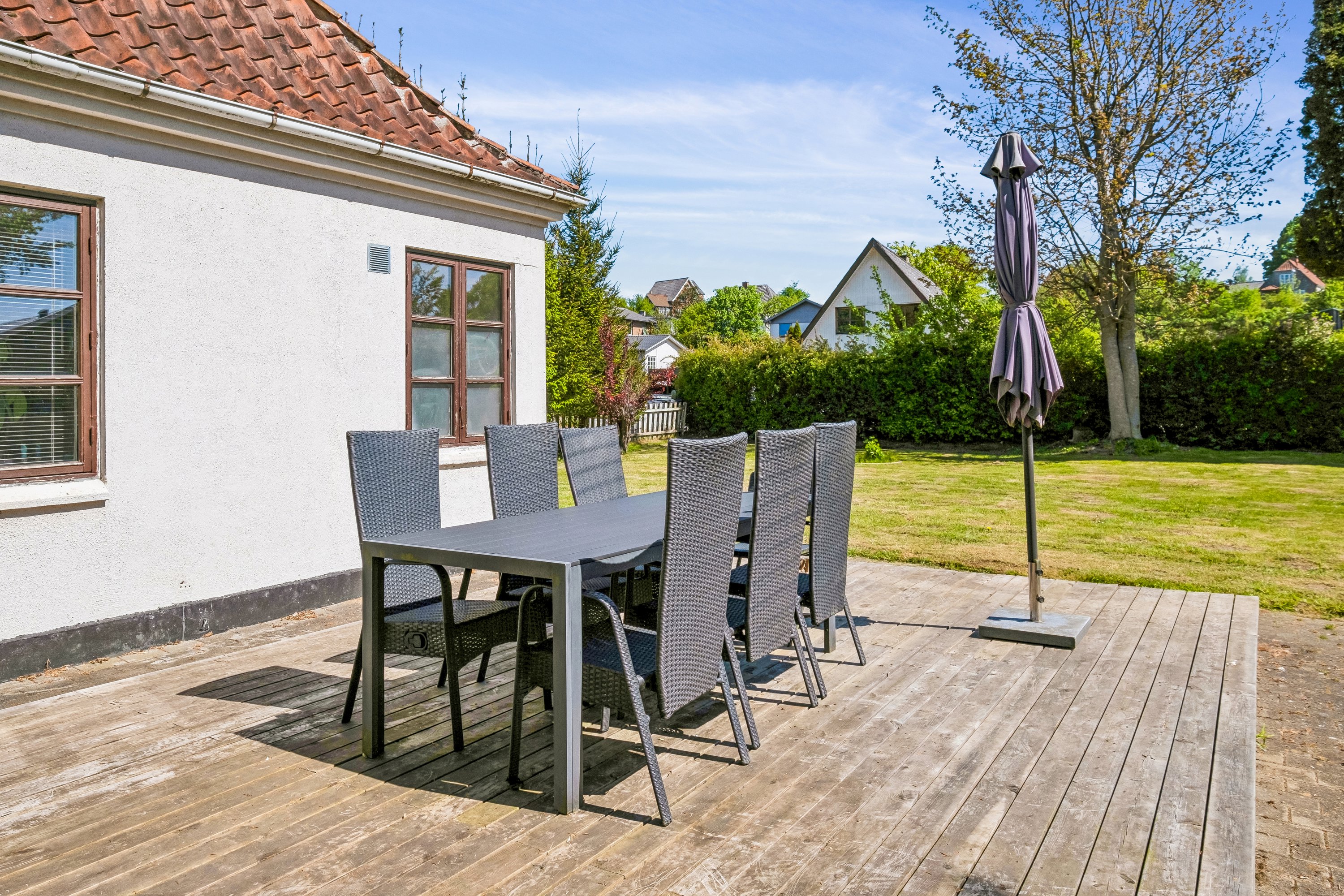 Fremhævet terrasse billede i fuldskærmstilstand. Billede af Kyradservej 31, Nordlige bydel, 8700 Horsens