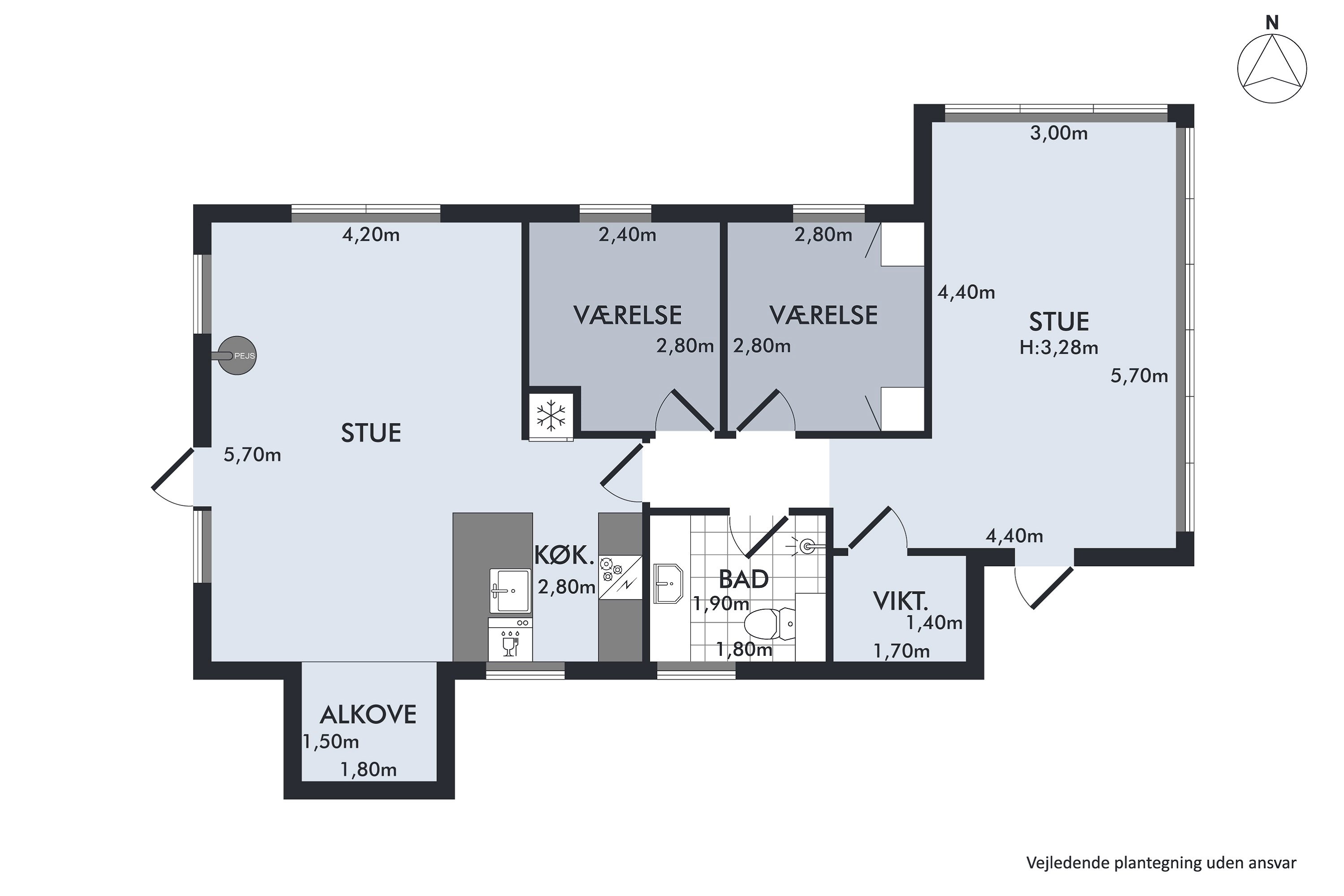Plantegninger billede af Jenses Jolle 31, Nordmarken, 9940 Læsø
