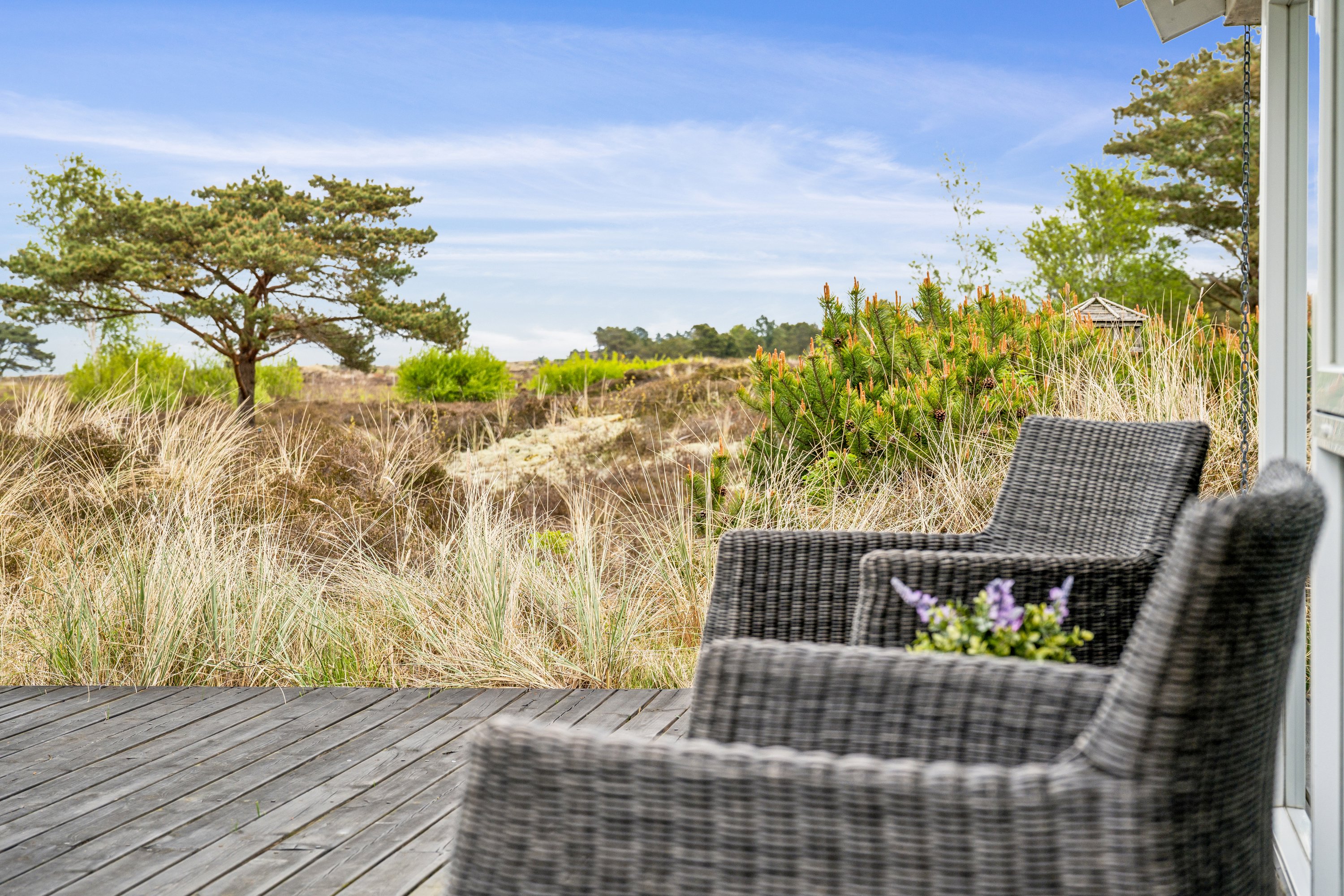 Fremhævet terrasse billede i fuldskærmstilstand. Billede af Jenses Jolle 31, Nordmarken, 9940 Læsø