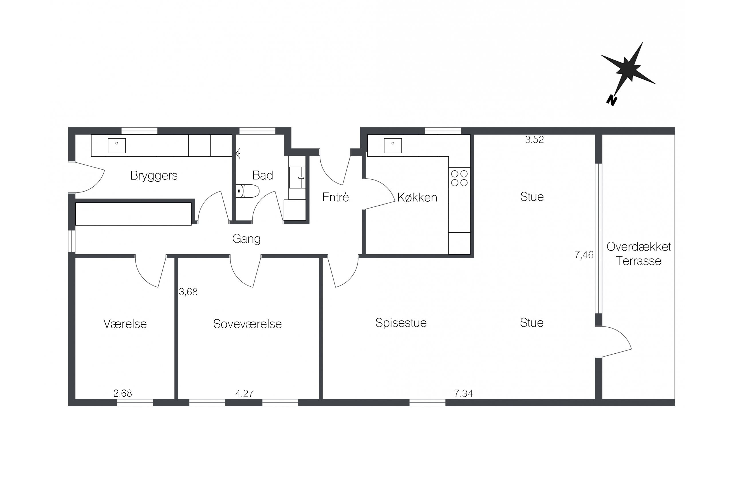 Plantegninger billede af Tværvej 11, 9830 Tårs