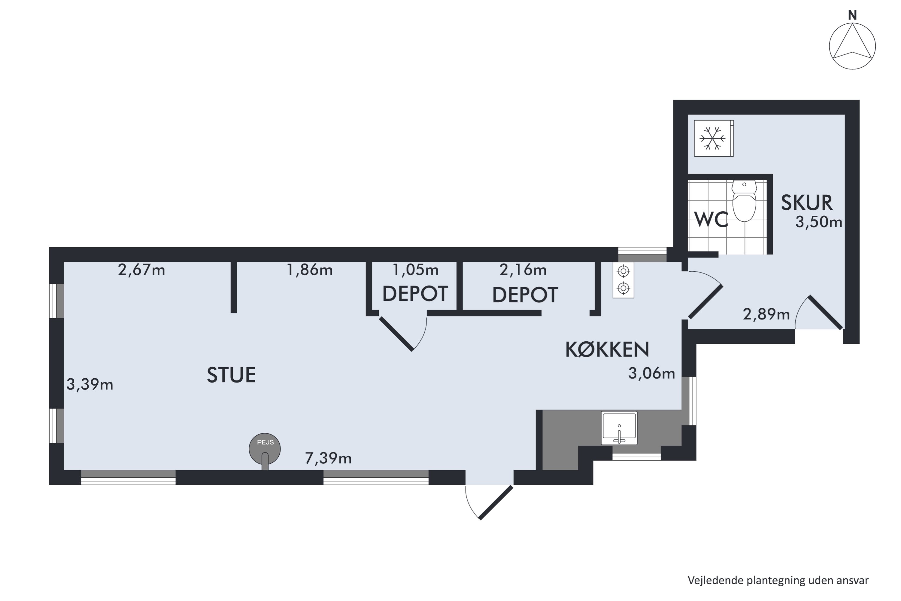 Plantegninger billede af Elbækskovvej 22, Stensballe, 8700 Horsens