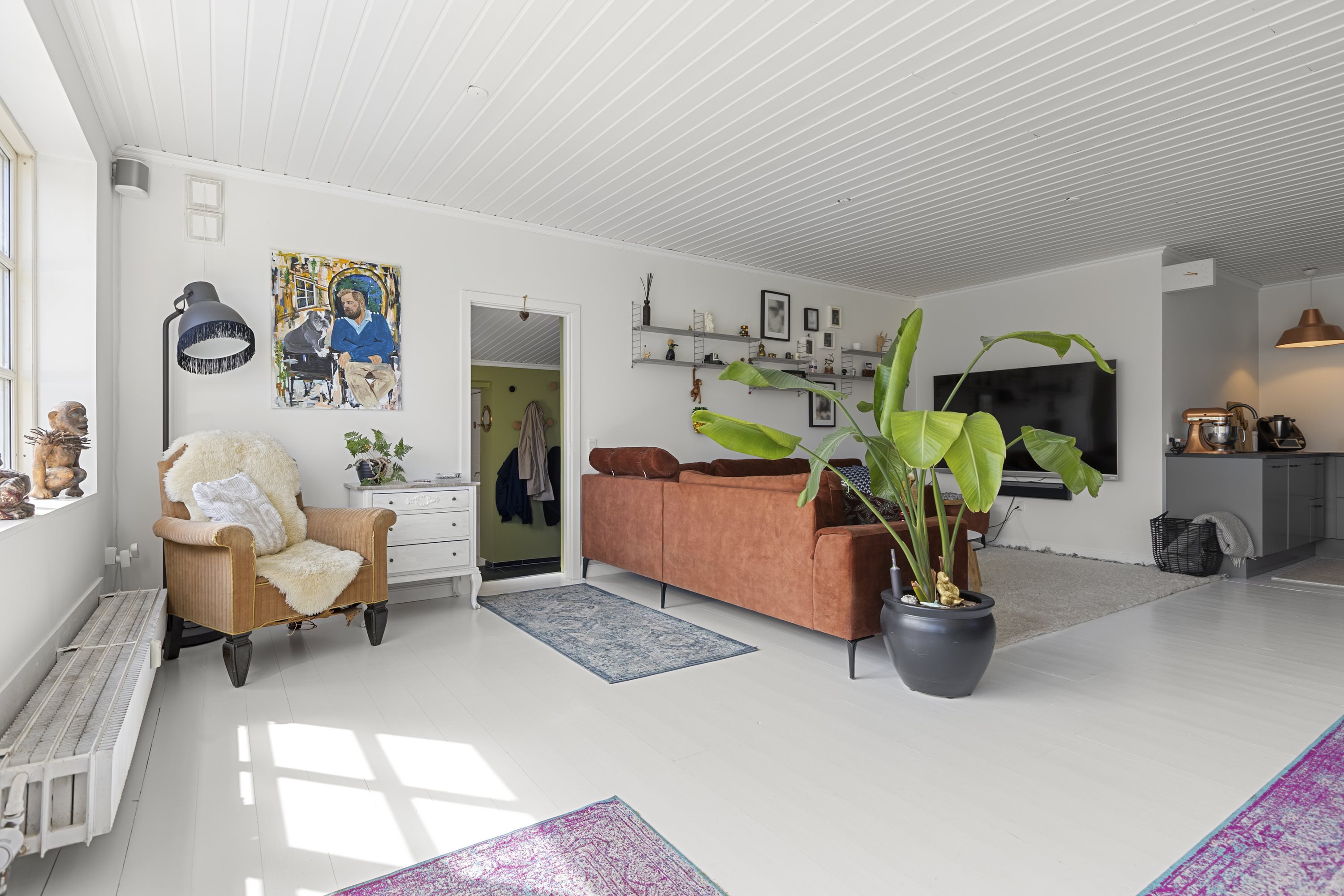 Fremhævet stue billede i fuldskærmstilstand. Billede af Vestergade 12, Skuldelev, 4050 Skibby