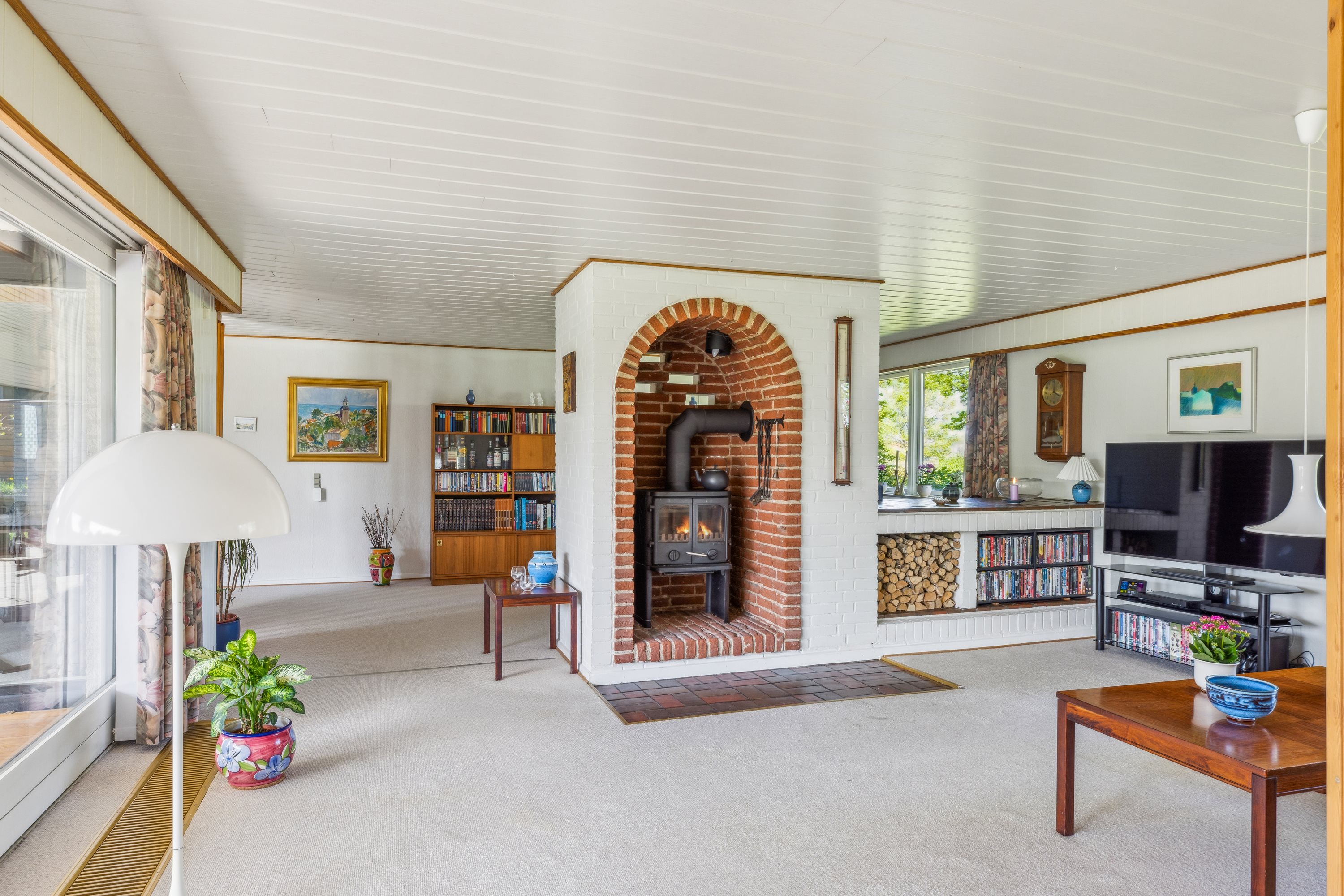 Fremhævet stue billede i fuldskærmstilstand. Billede af Brinken 27, 6300 Gråsten