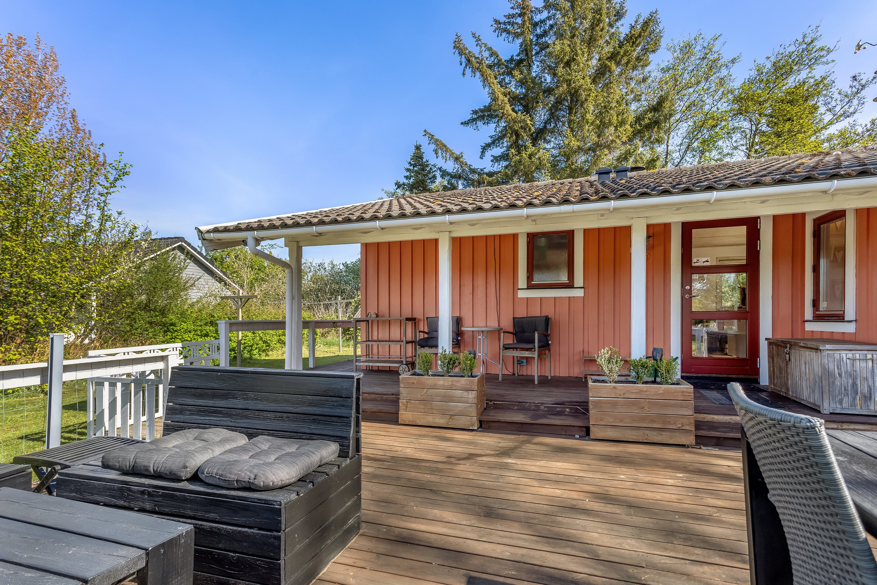 Fremhævet terrasse billede i fuldskærmstilstand. Billede af Elmestræde 16, Hummingen, 4983 Dannemare