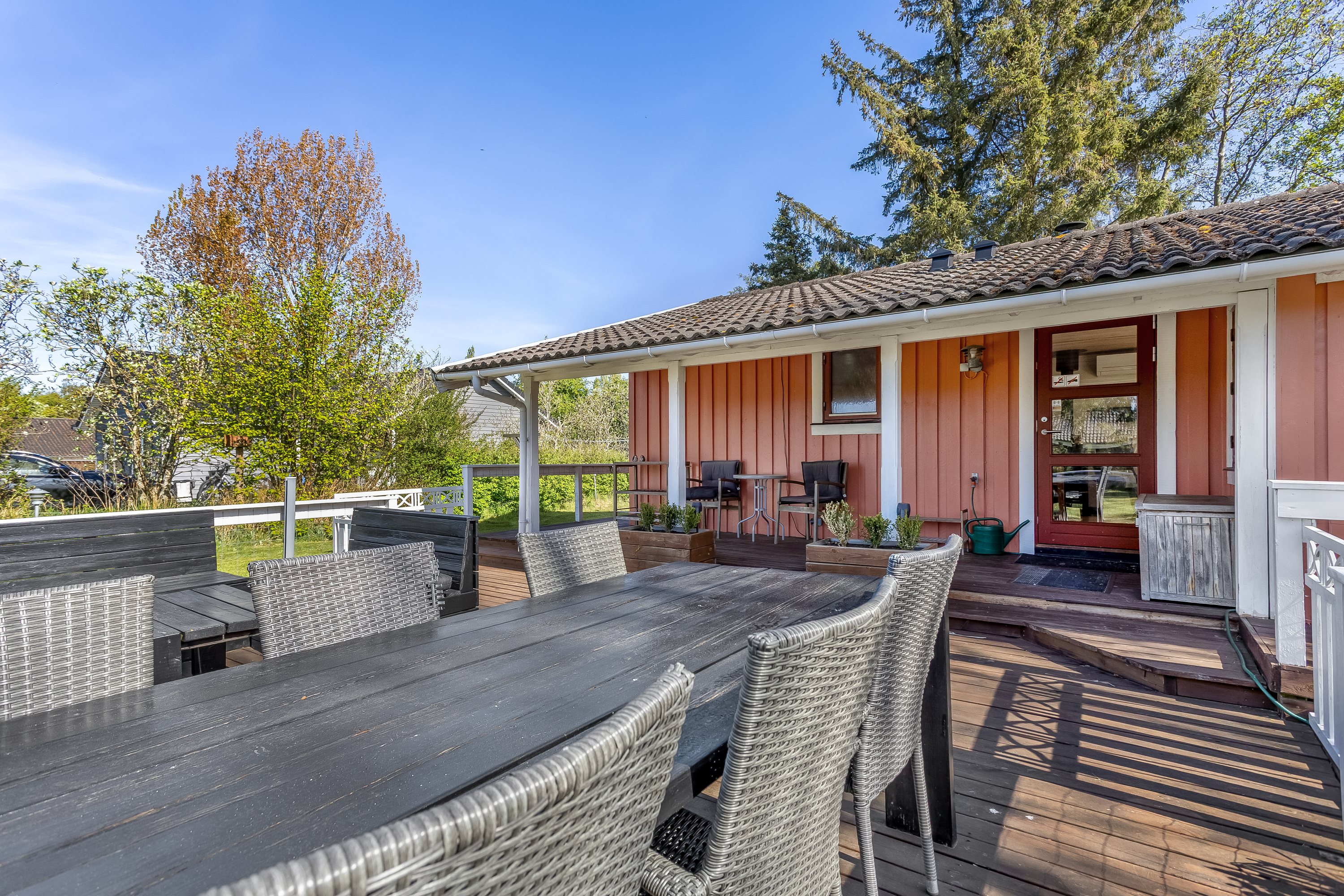 Fremhævet terrasse billede i fuldskærmstilstand. Billede af Elmestræde 16, Hummingen, 4983 Dannemare