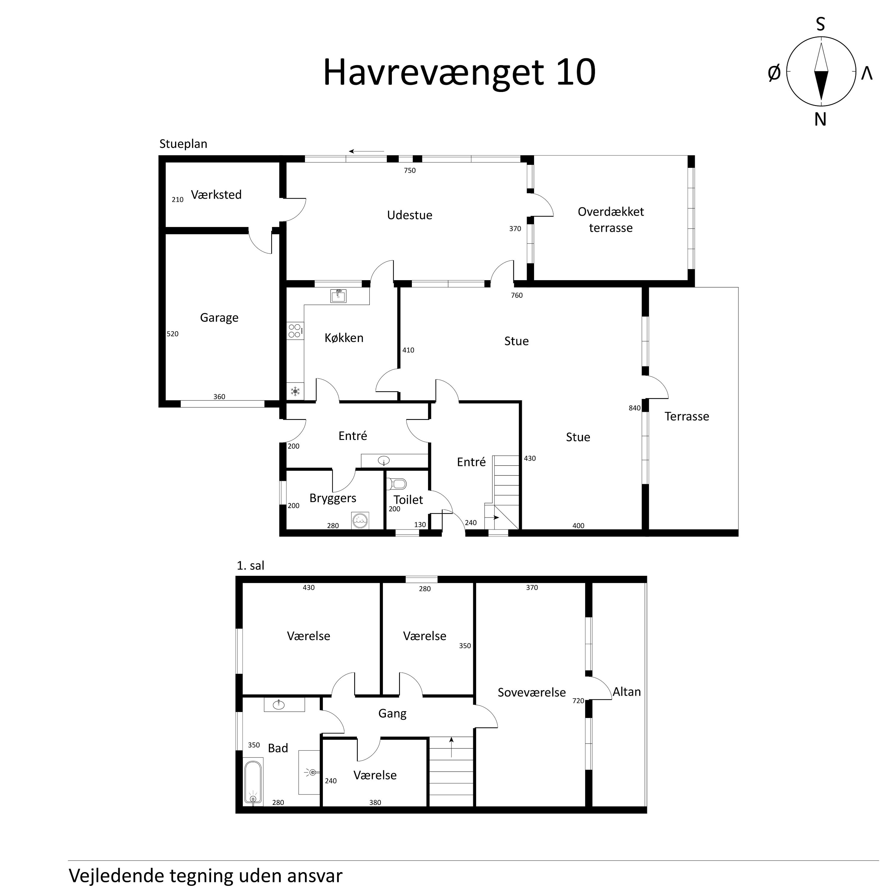Plantegninger billede af Havrevænget 10, 9632 Møldrup