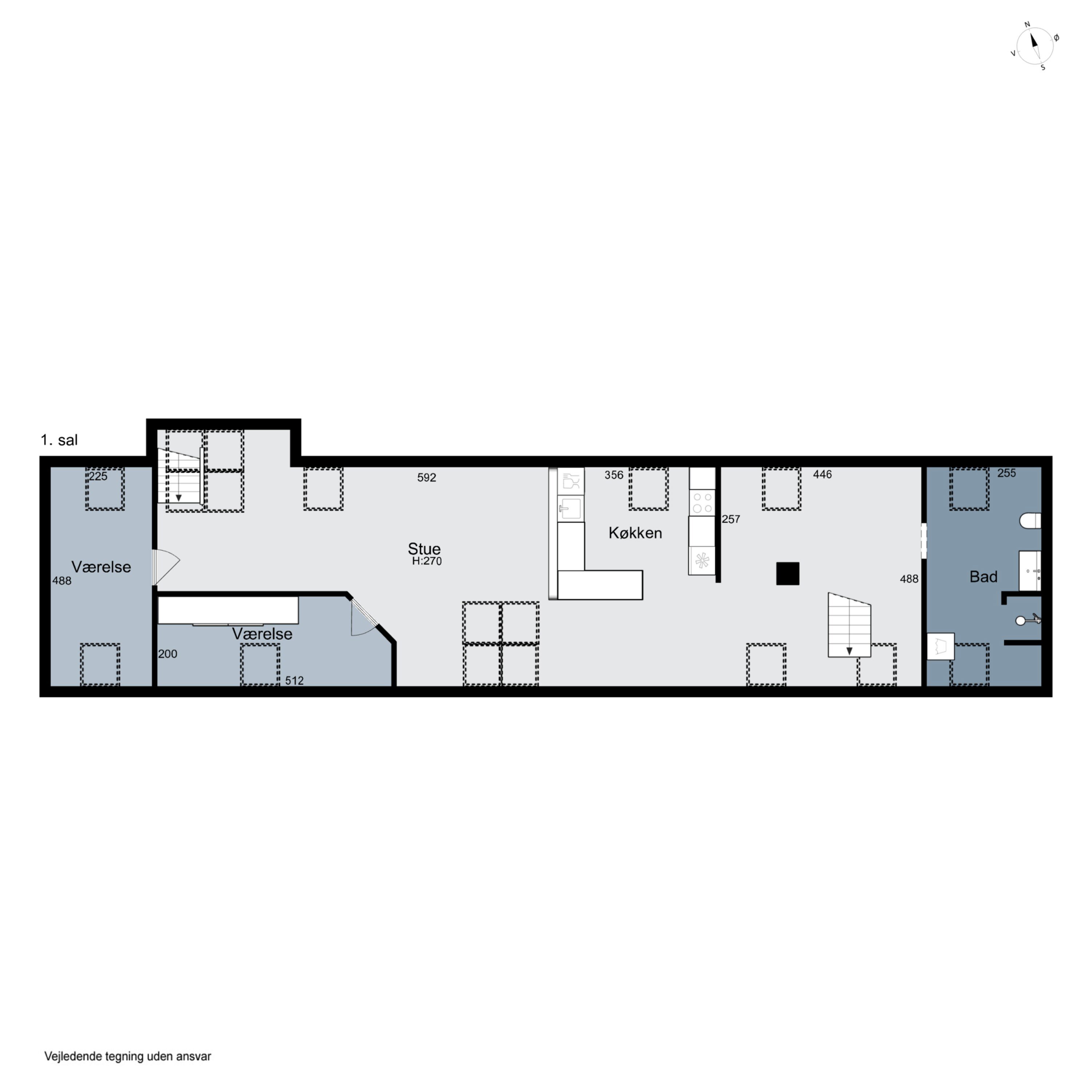 Plantegninger billede af Holmevej 13, Nors, 7700 Thisted