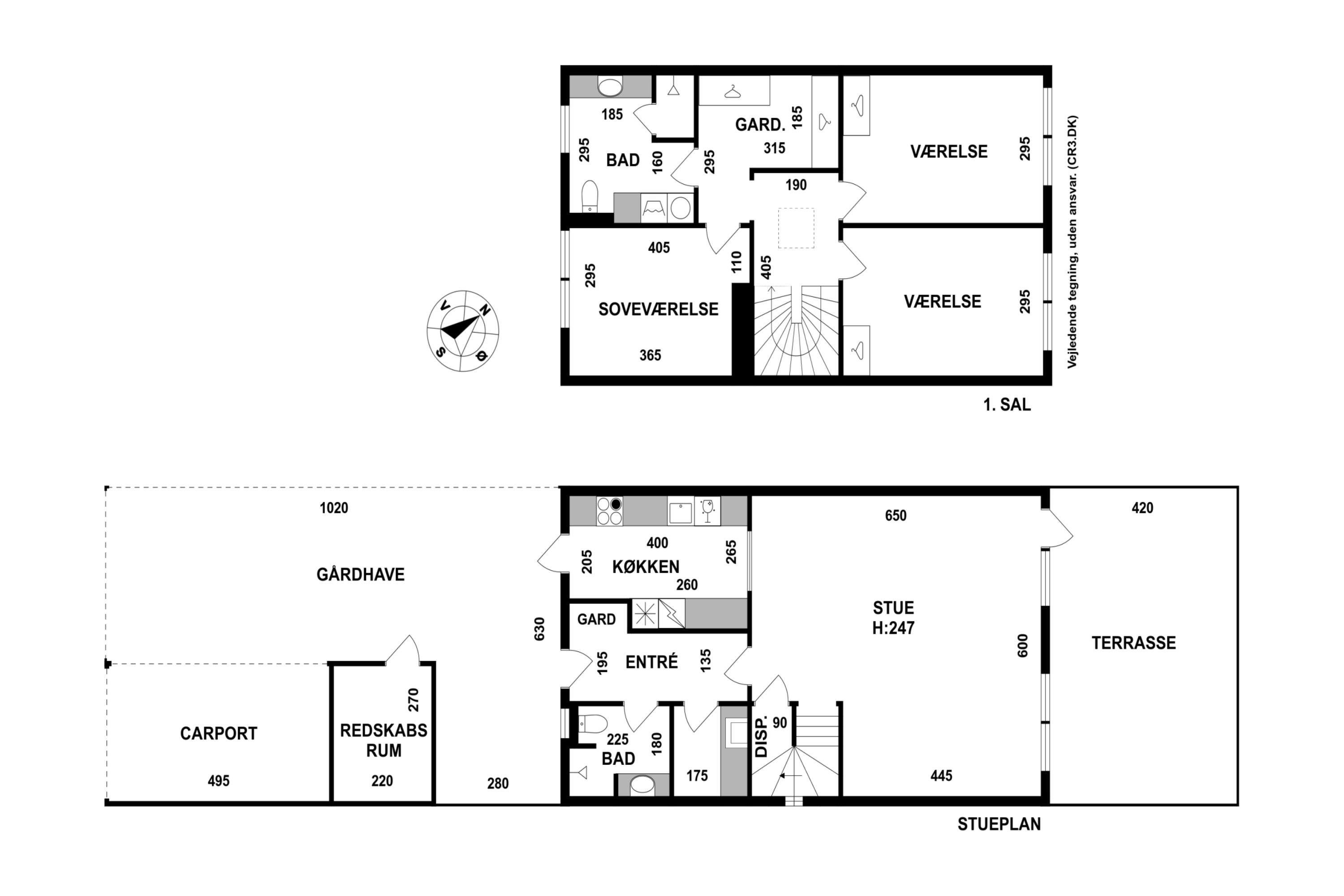 Plantegninger billede af Amorbuen 151, 3400 Hillerød