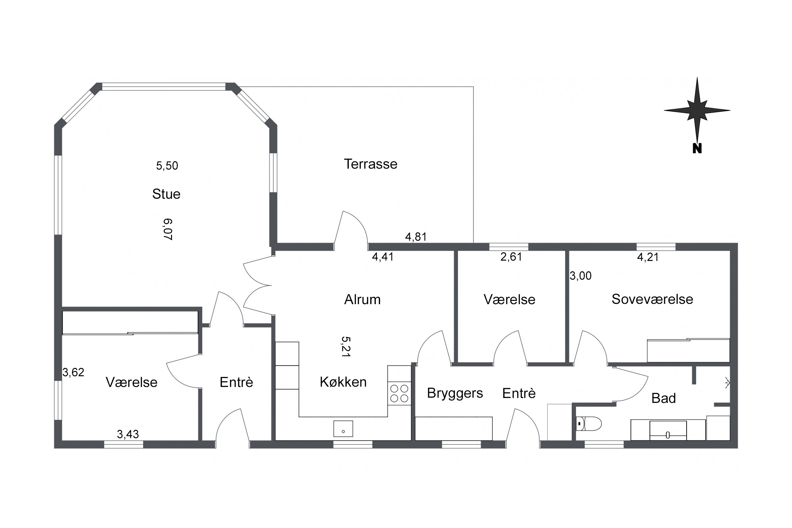 Plantegninger billede af Sønderskovvej 164, 9800 Hjørring