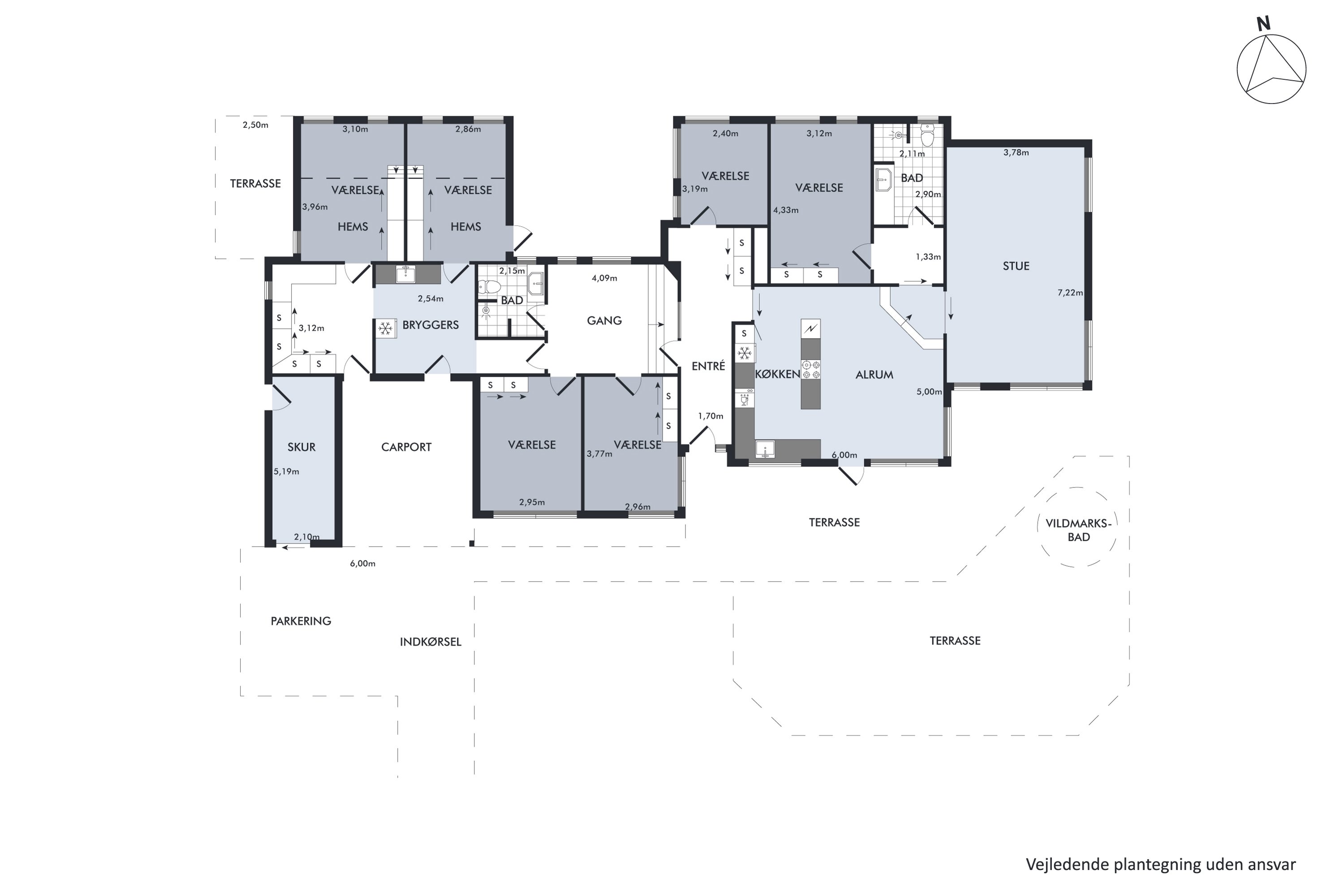 Plantegninger billede af Hovmarksvej 180, Stensballe, 8700 Horsens