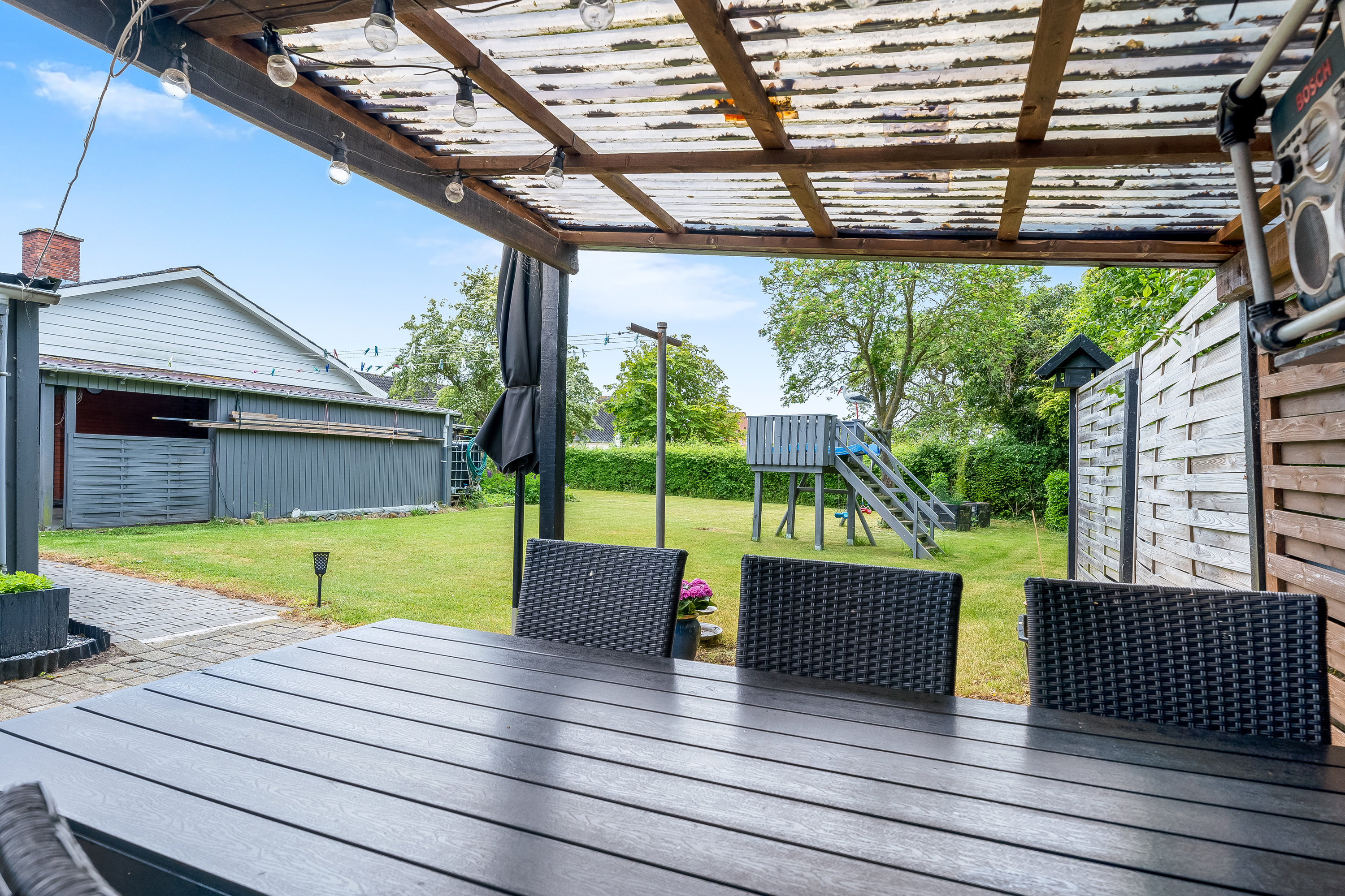 Fremhævet terrasse billede i fuldskærmstilstand. Billede af Eiglersvej 35, 4900 Nakskov