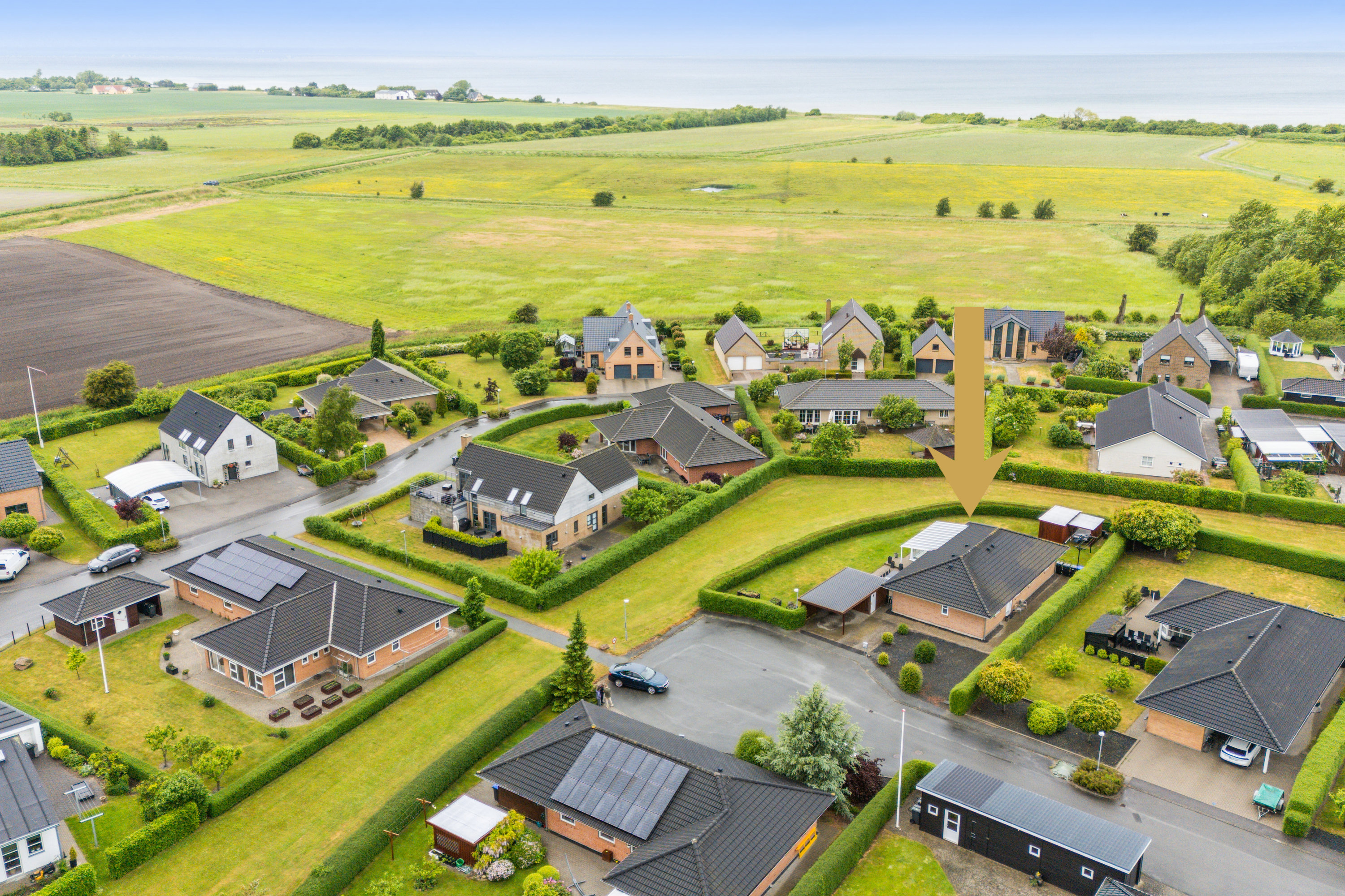 Fremhævet luftfoto billede i fuldskærmstilstand. Billede af Bodøparken 24, 5400 Bogense