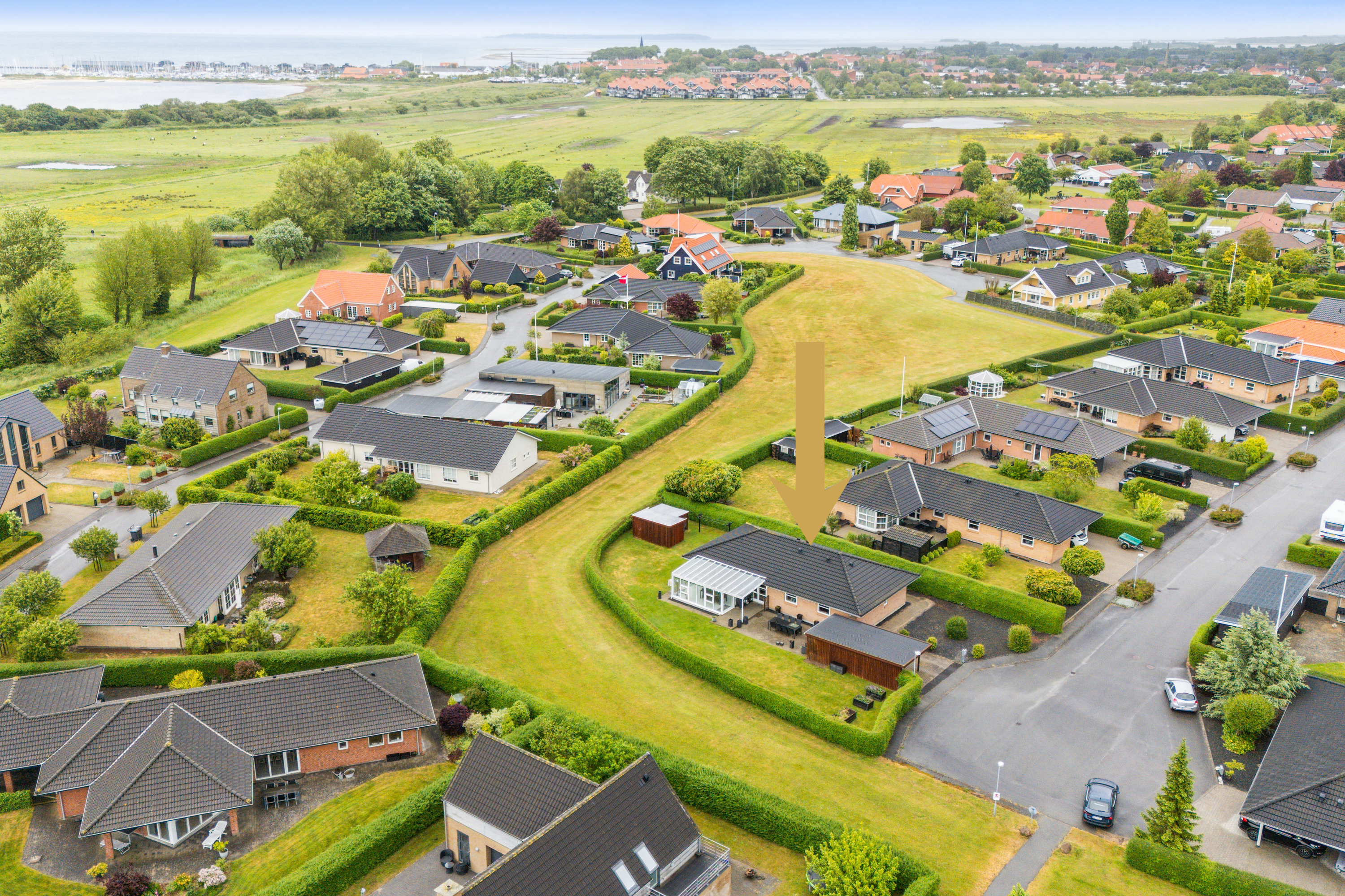 Fremhævet luftfoto billede i fuldskærmstilstand. Billede af Bodøparken 24, 5400 Bogense