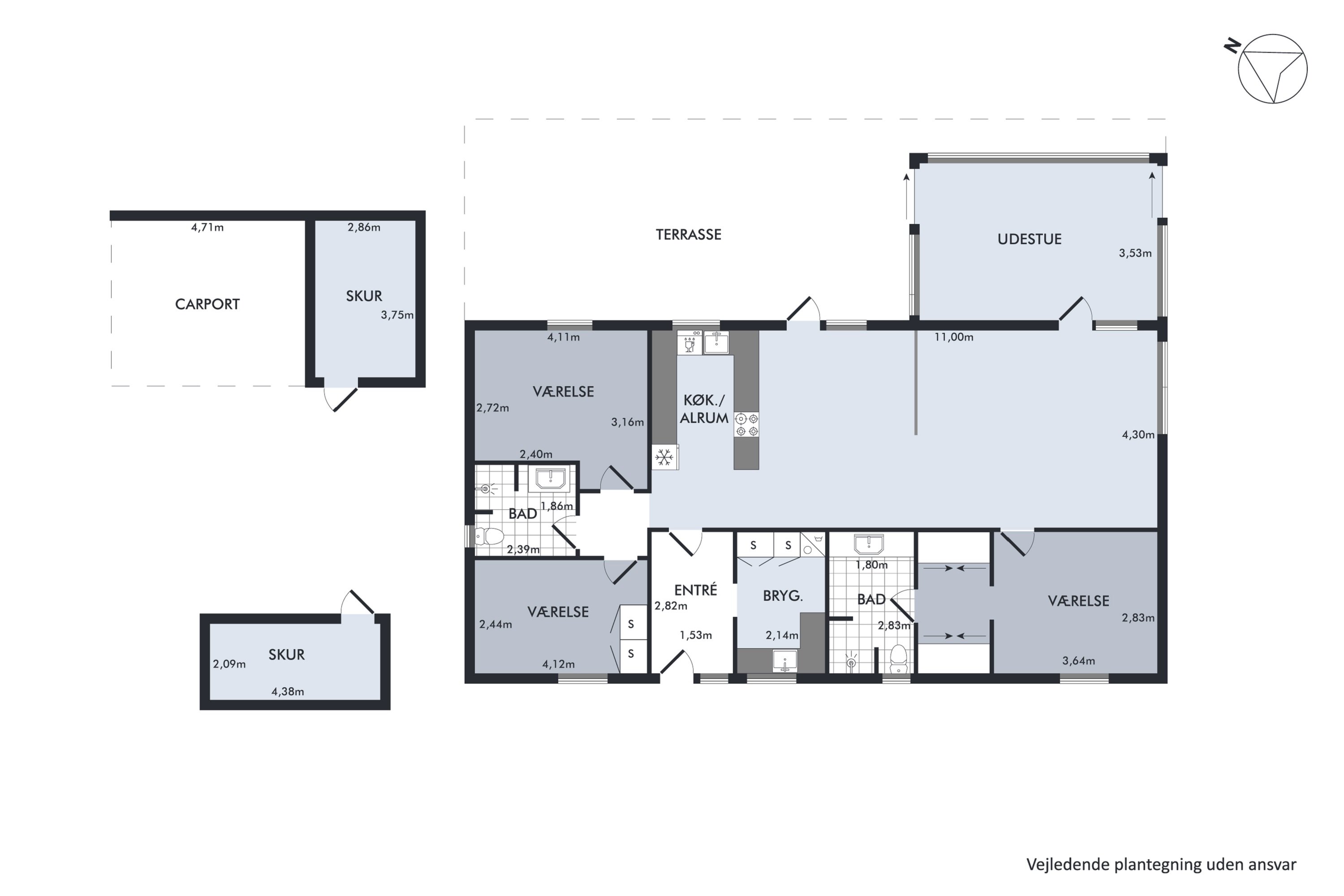 Plantegninger billede af Bodøparken 24, 5400 Bogense