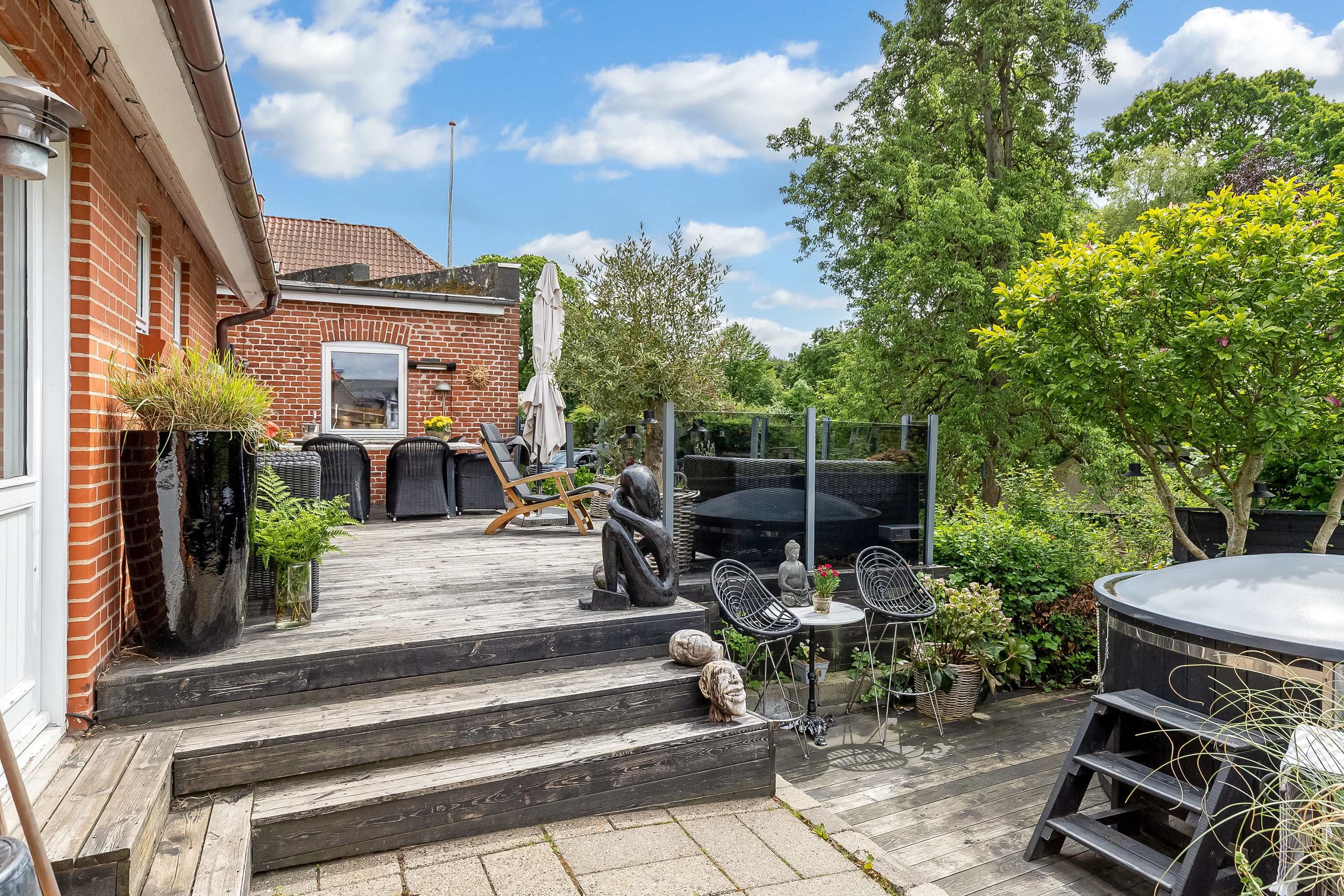 Fremhævet terrasse billede i fuldskærmstilstand. Billede af Fredericiavej 26, 7100 Vejle
