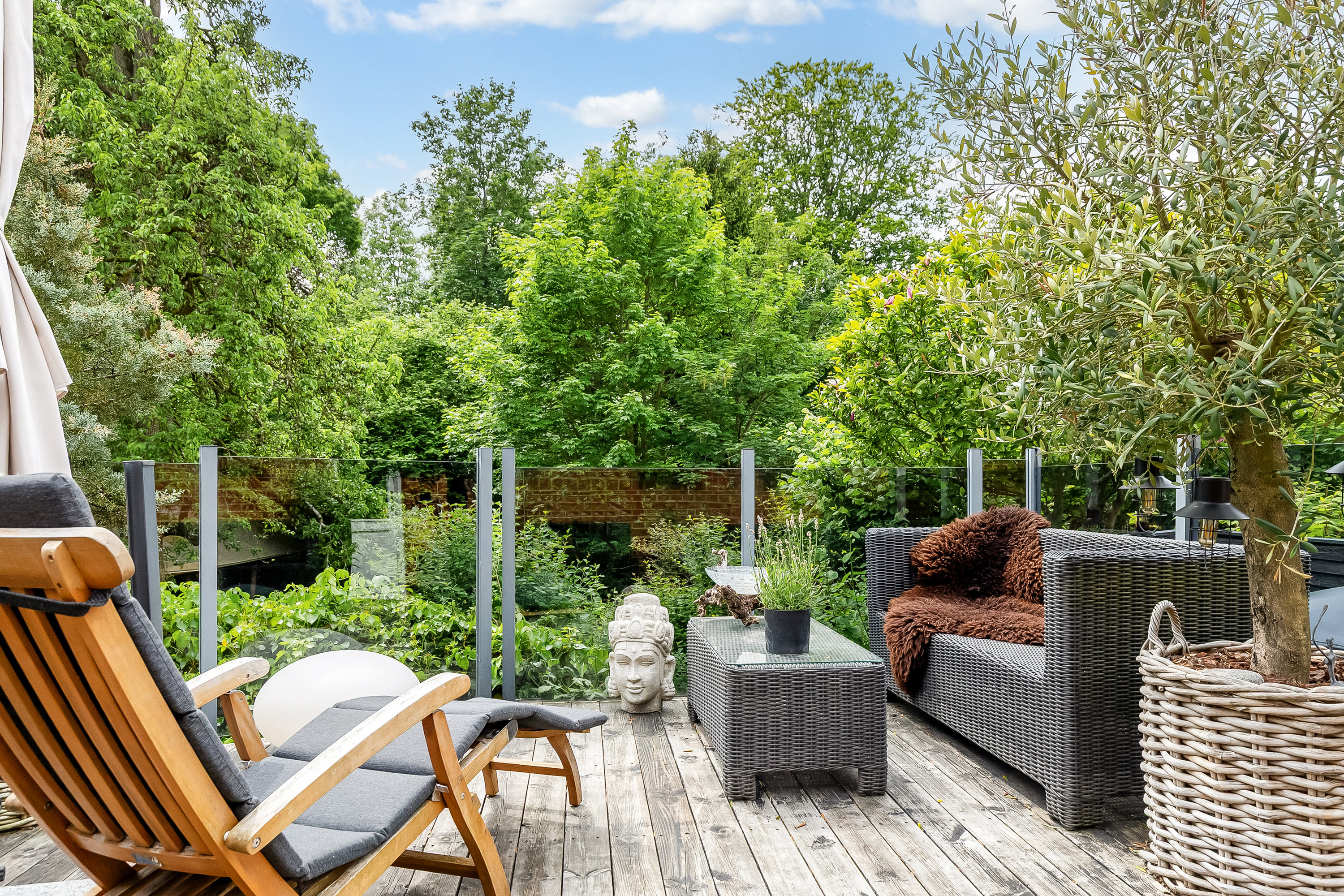 Fremhævet terrasse billede i fuldskærmstilstand. Billede af Fredericiavej 26, 7100 Vejle