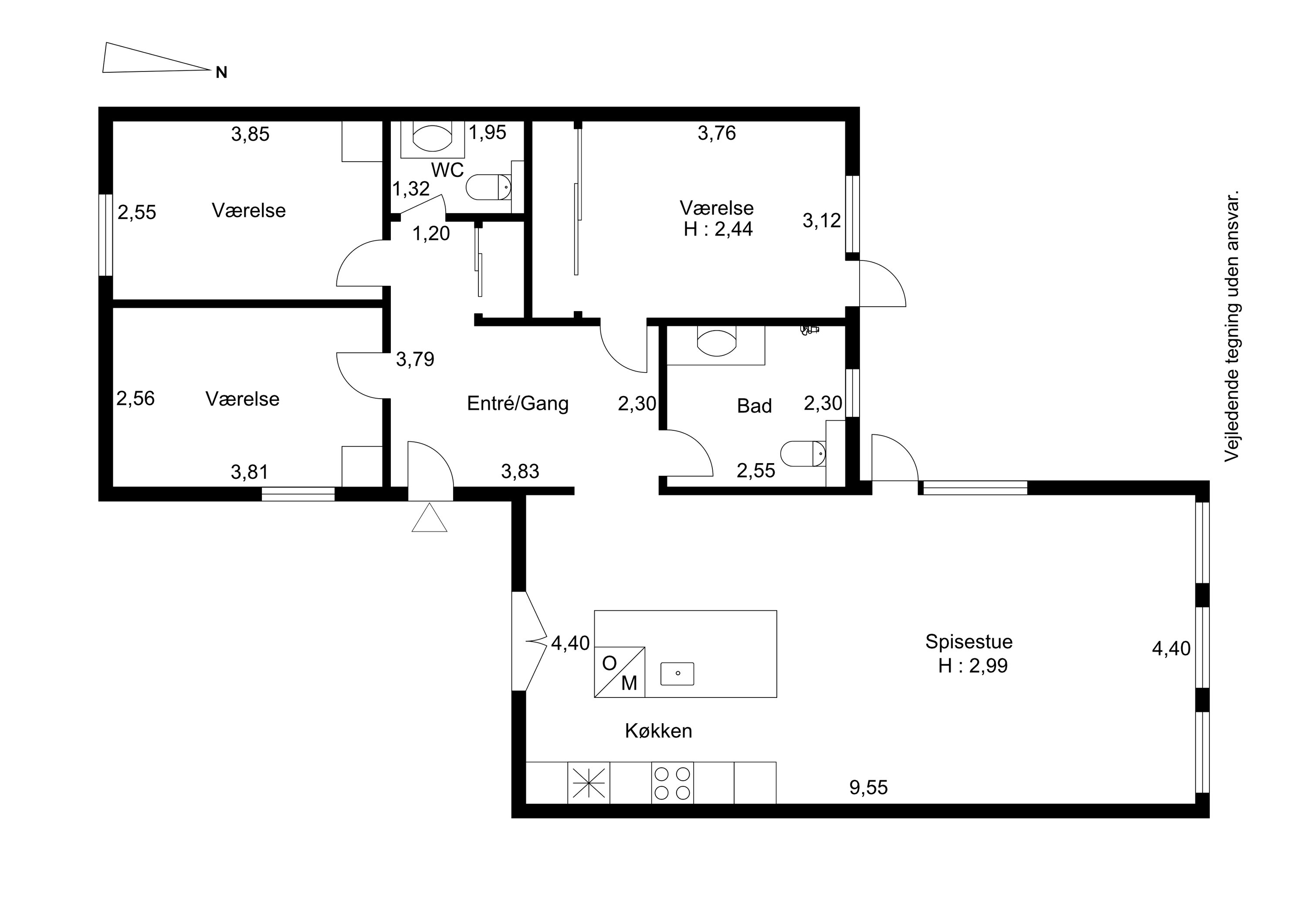 Plantegninger billede af Høgebakken 19, 4140 Borup