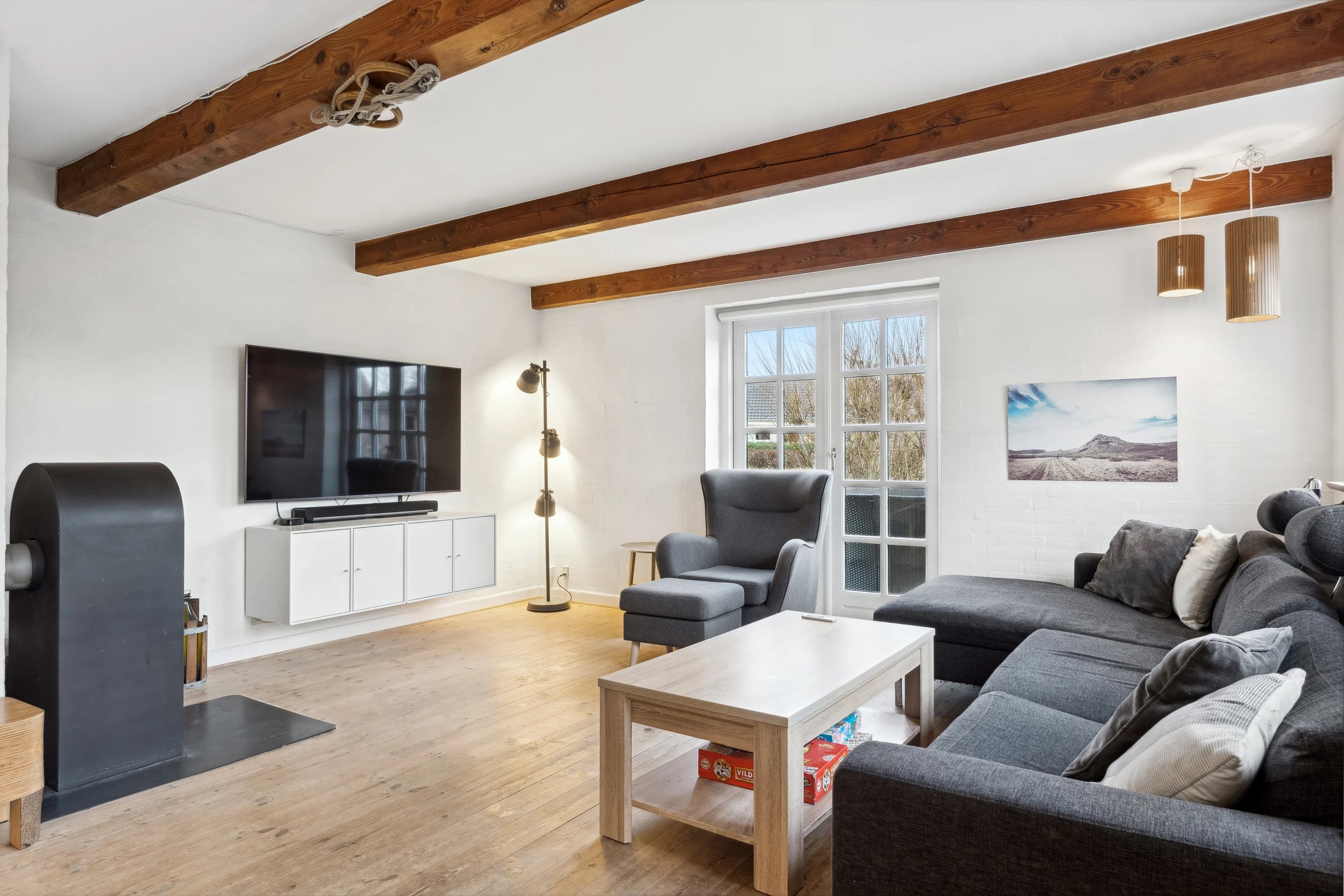 Fremhævet stue billede i fuldskærmstilstand. Billede af Åbyvejen 45, 5881 Skårup Fyn