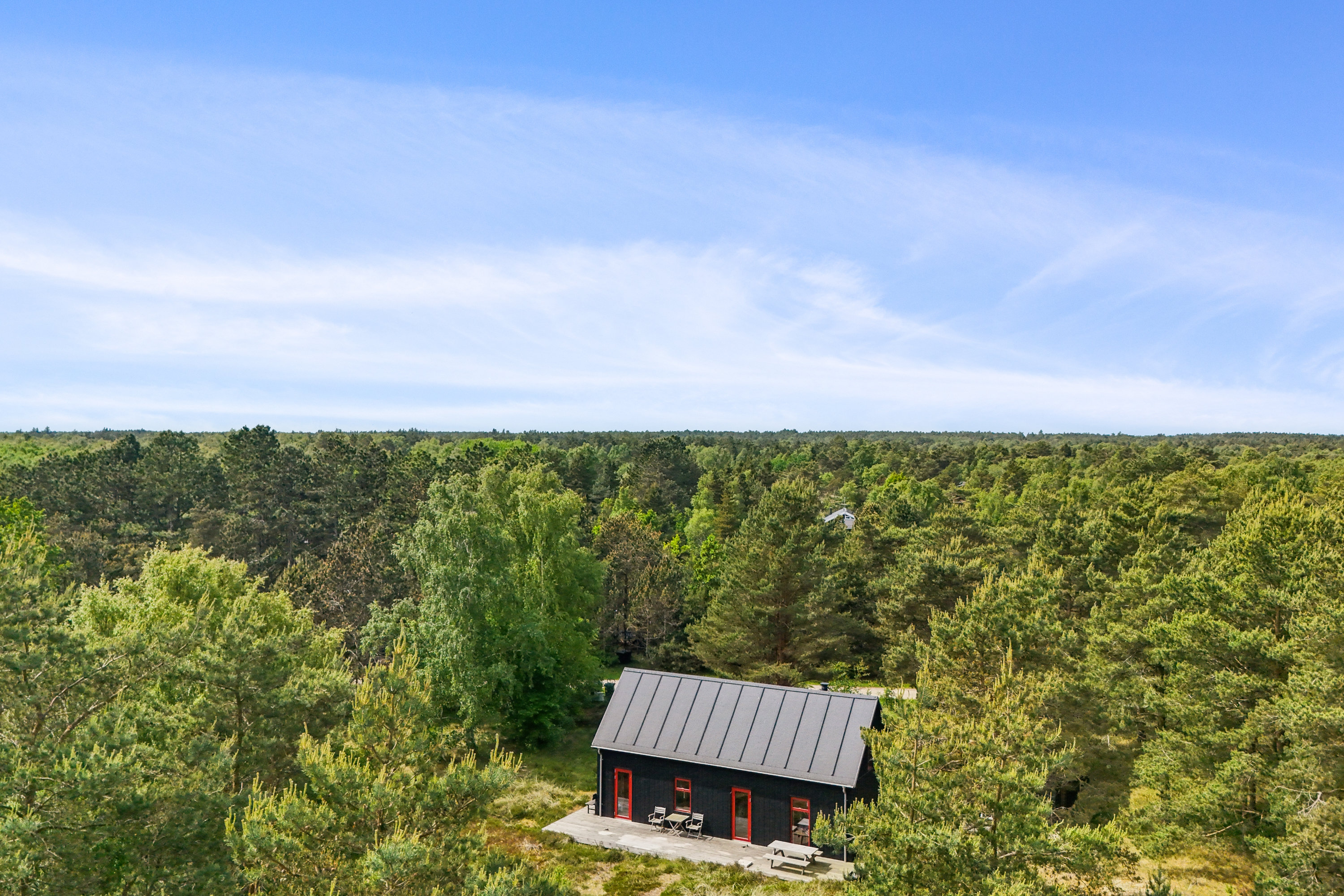 Fritidshus: Luftfoto på Jenses Jolle 14, Nordmarken, 9940 Læsø