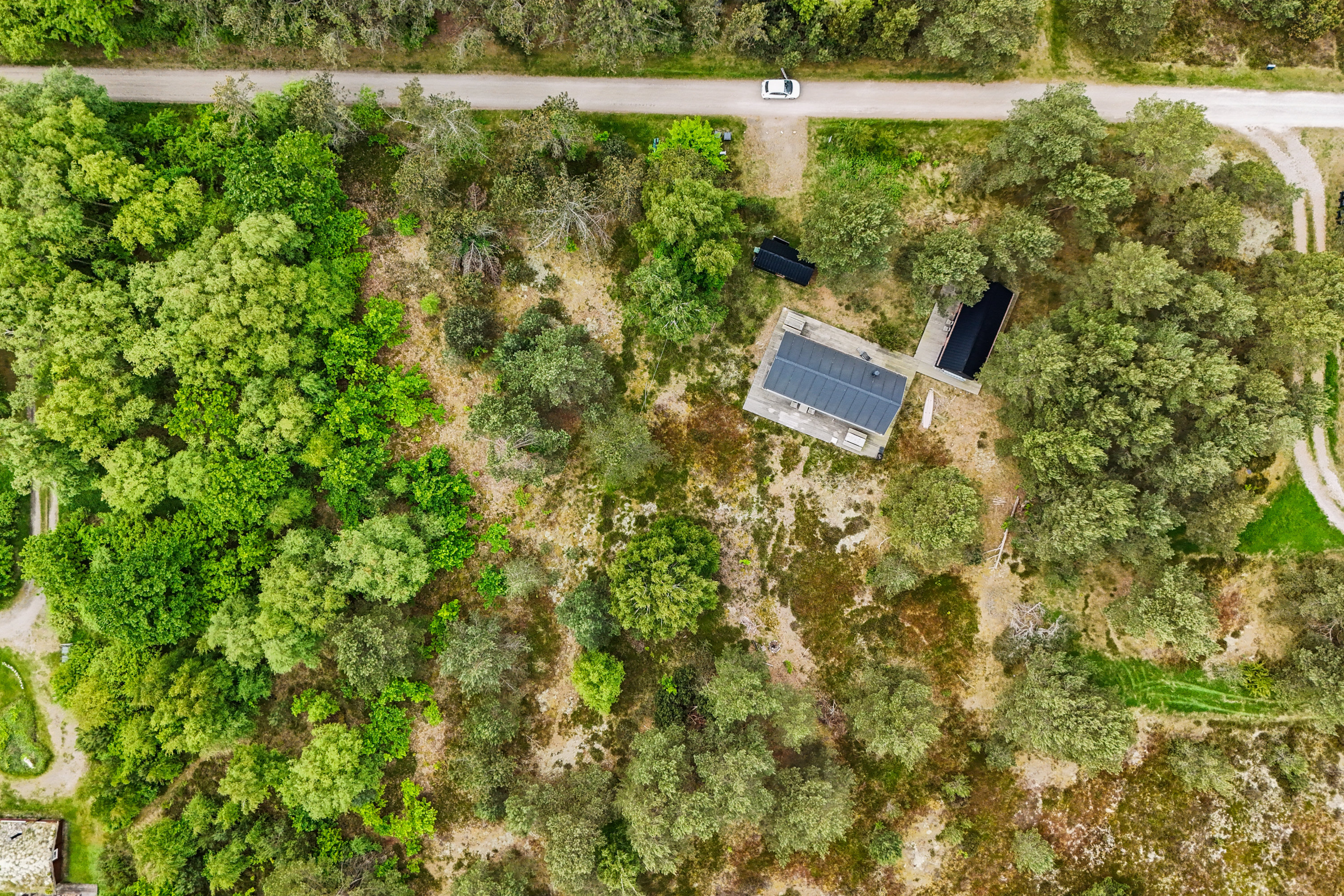 Fremhævet luftfoto billede i fuldskærmstilstand. Billede af Jenses Jolle 14, Nordmarken, 9940 Læsø