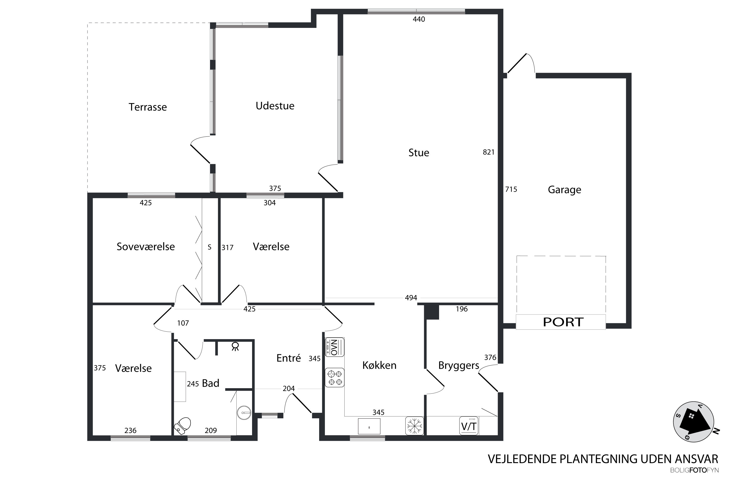 Plantegninger billede af Broholmvej 1, Allested-Vejle, 5672 Broby