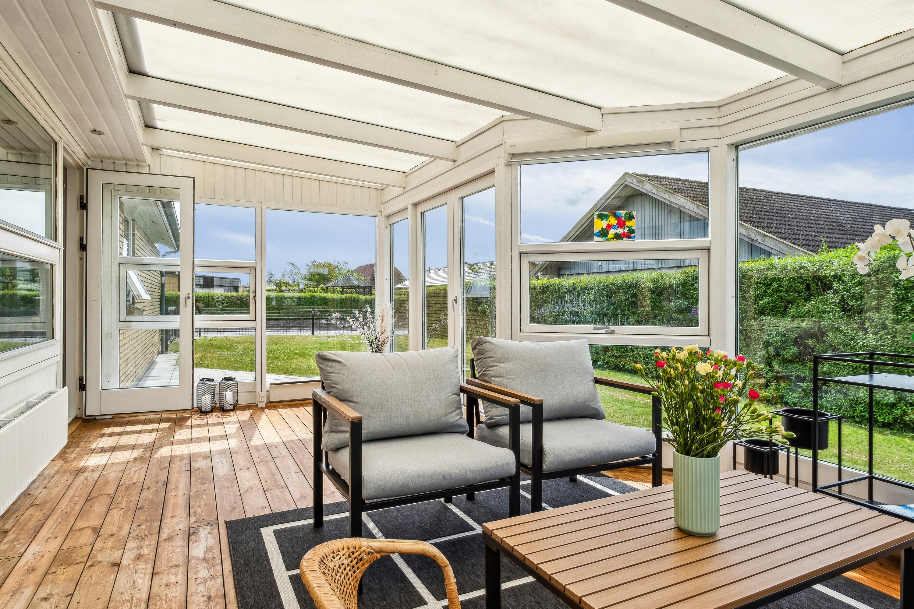 Fremhævet udestue billede i fuldskærmstilstand. Billede af Majalle 18, Torsted, 8700 Horsens