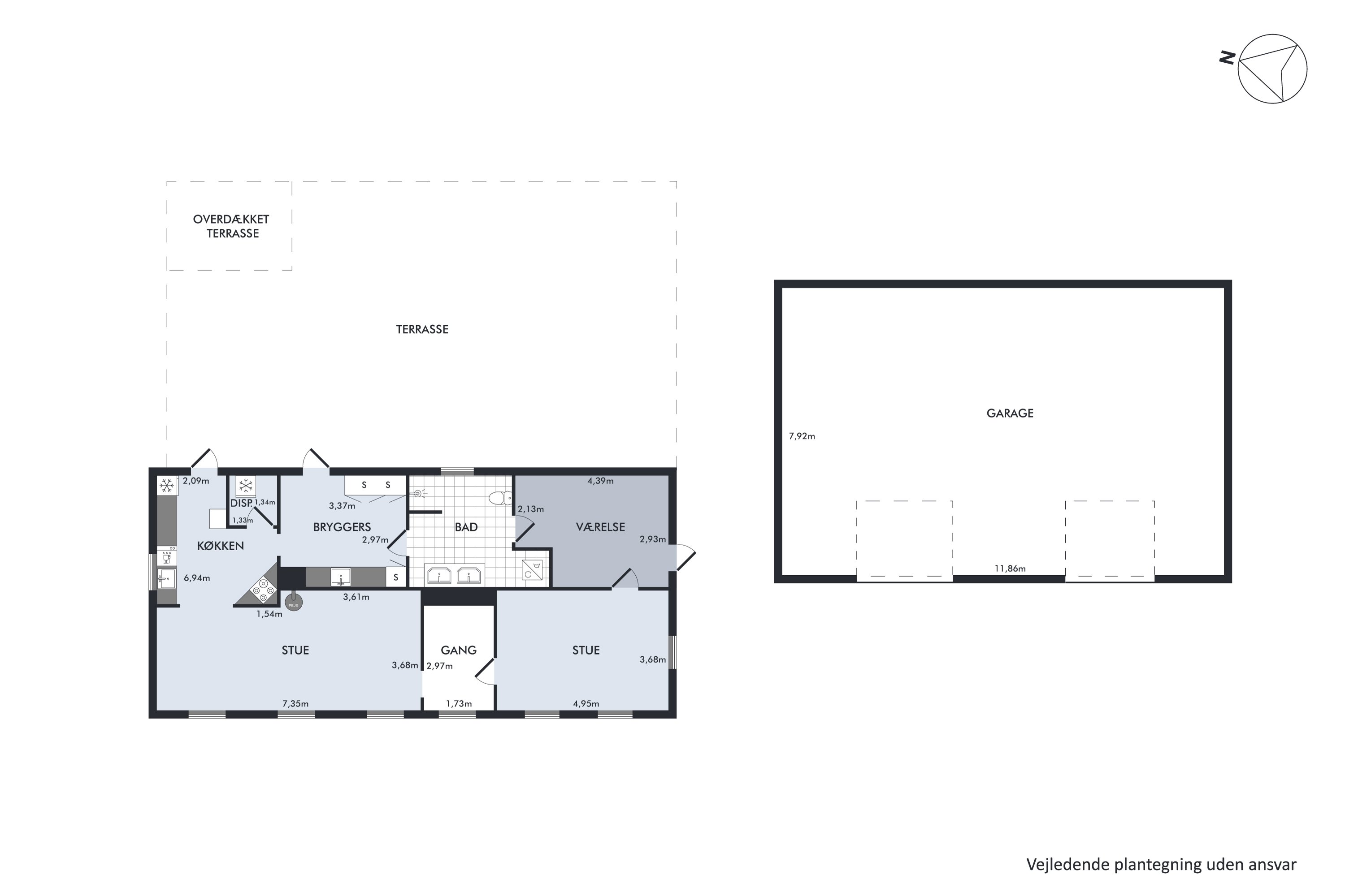 Plantegninger billede af Lamdrupvej 7, 5854 Gislev