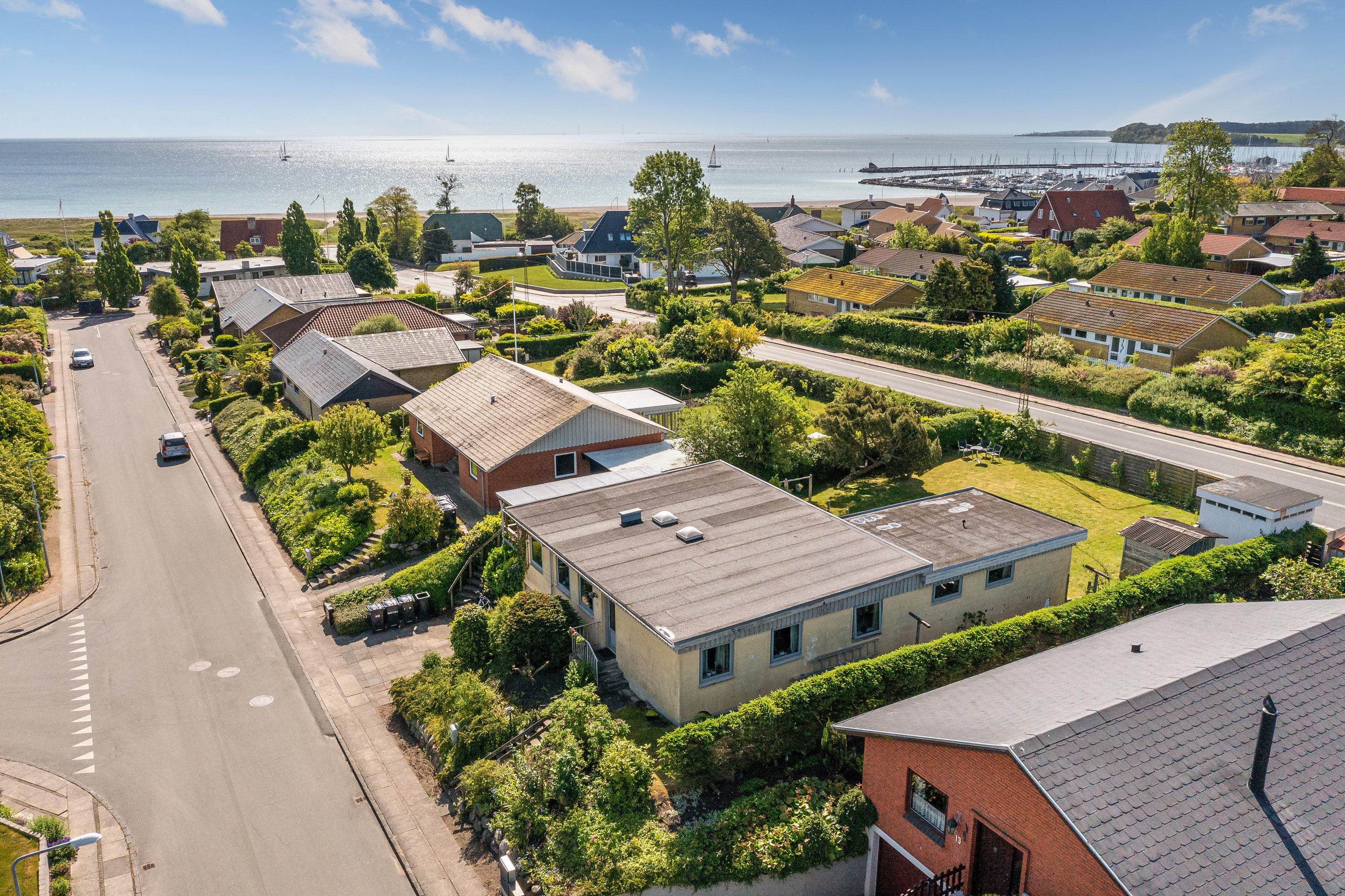 Fremhævet luftfoto billede i fuldskærmstilstand. Billede af Præstegyden 11, 5300 Kerteminde