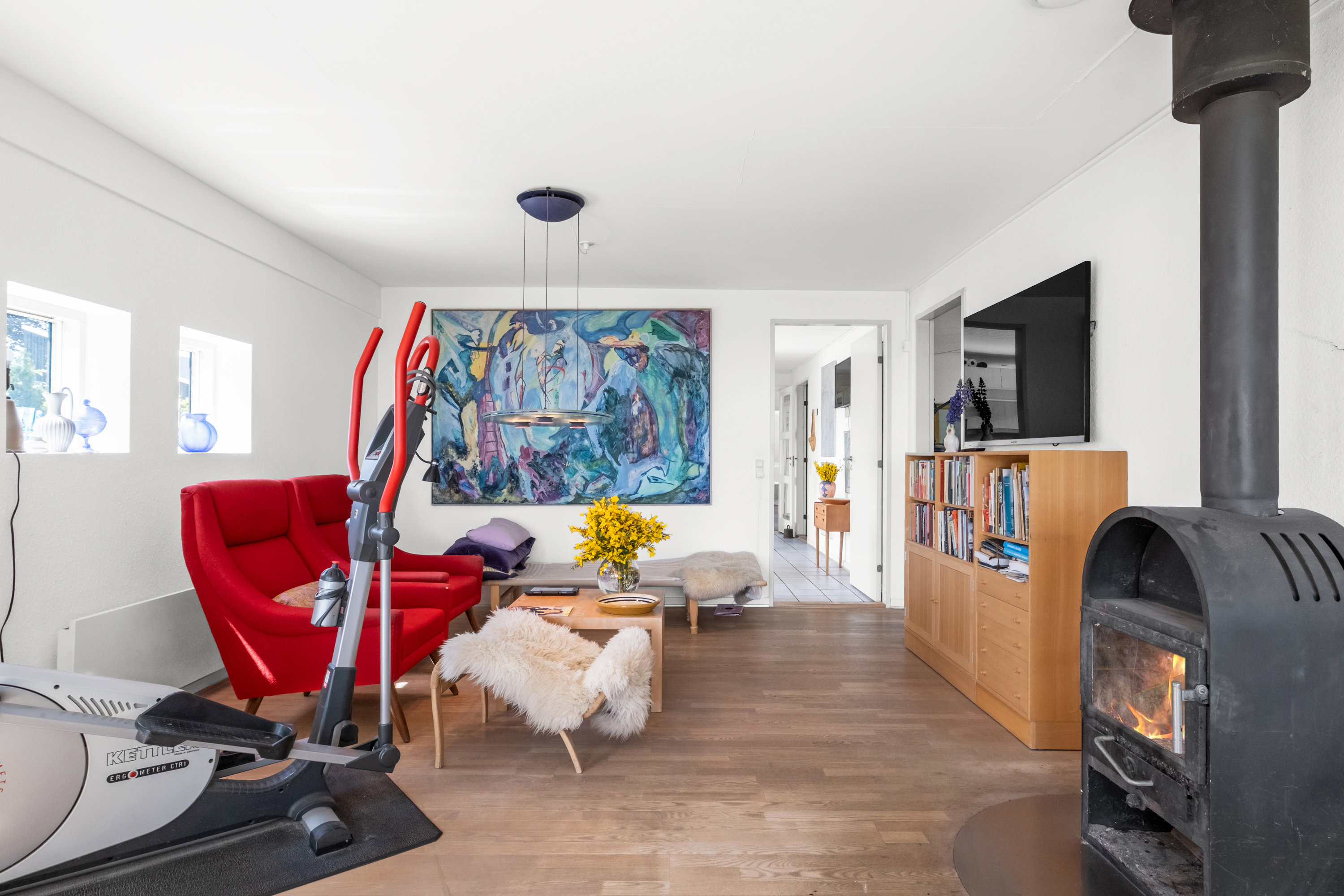 Fremhævet stue billede i fuldskærmstilstand. Billede af Strandvangsvej 116, 8250 Egå