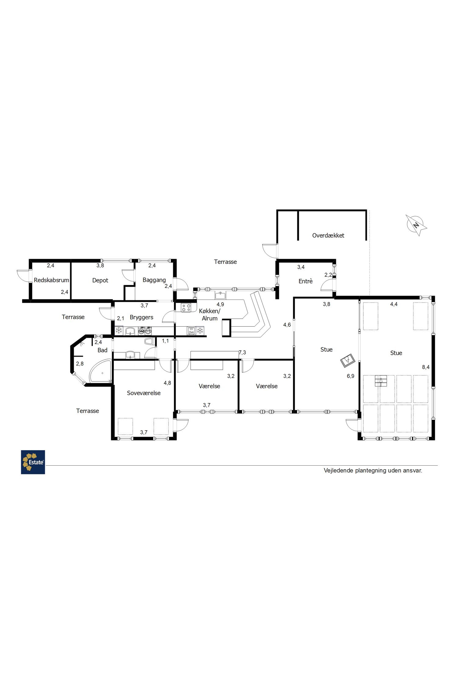 Plantegninger billede af Bogfinkevej 25, 7190 Billund