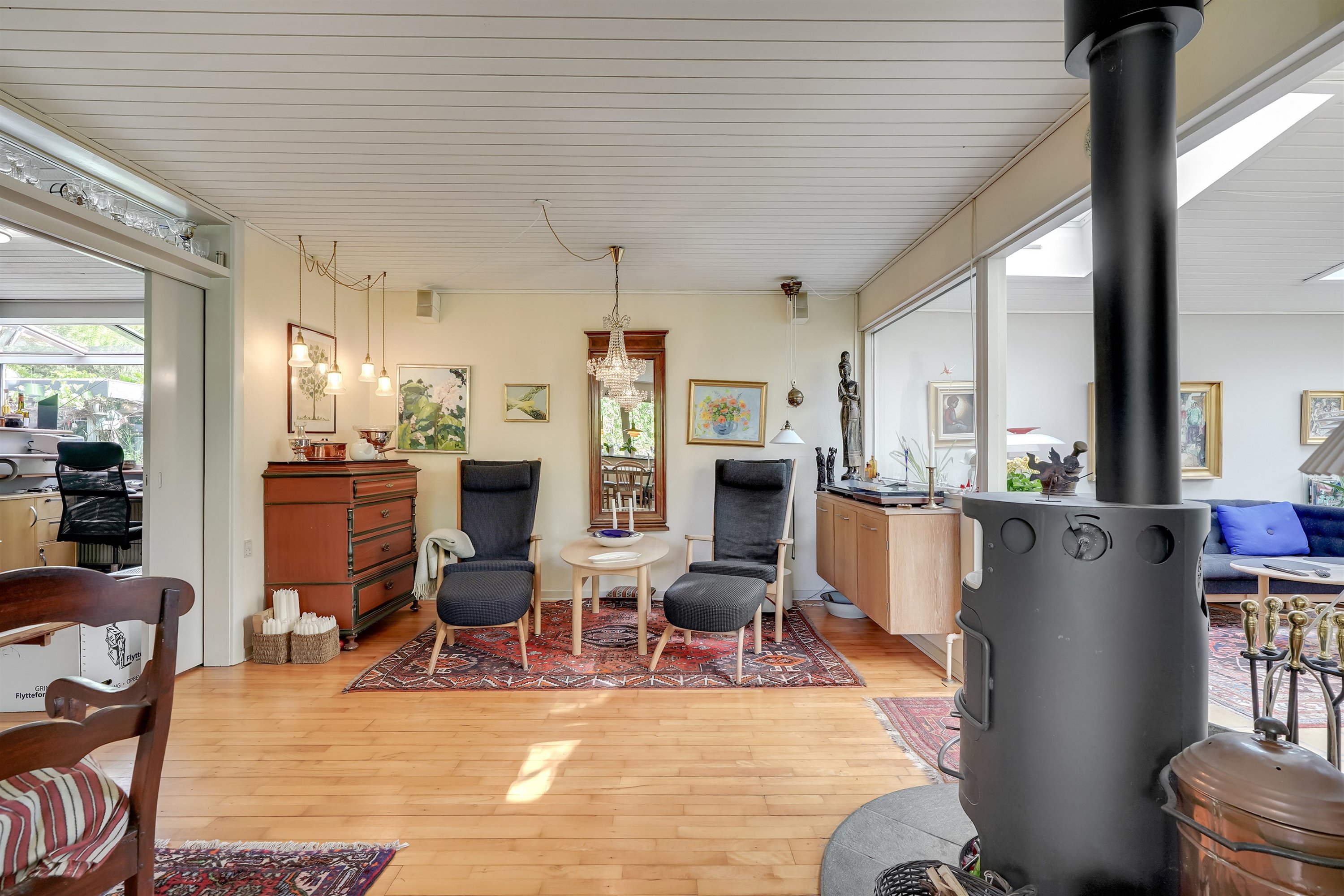 Fremhævet stue billede i fuldskærmstilstand. Billede af Bogfinkevej 25, 7190 Billund