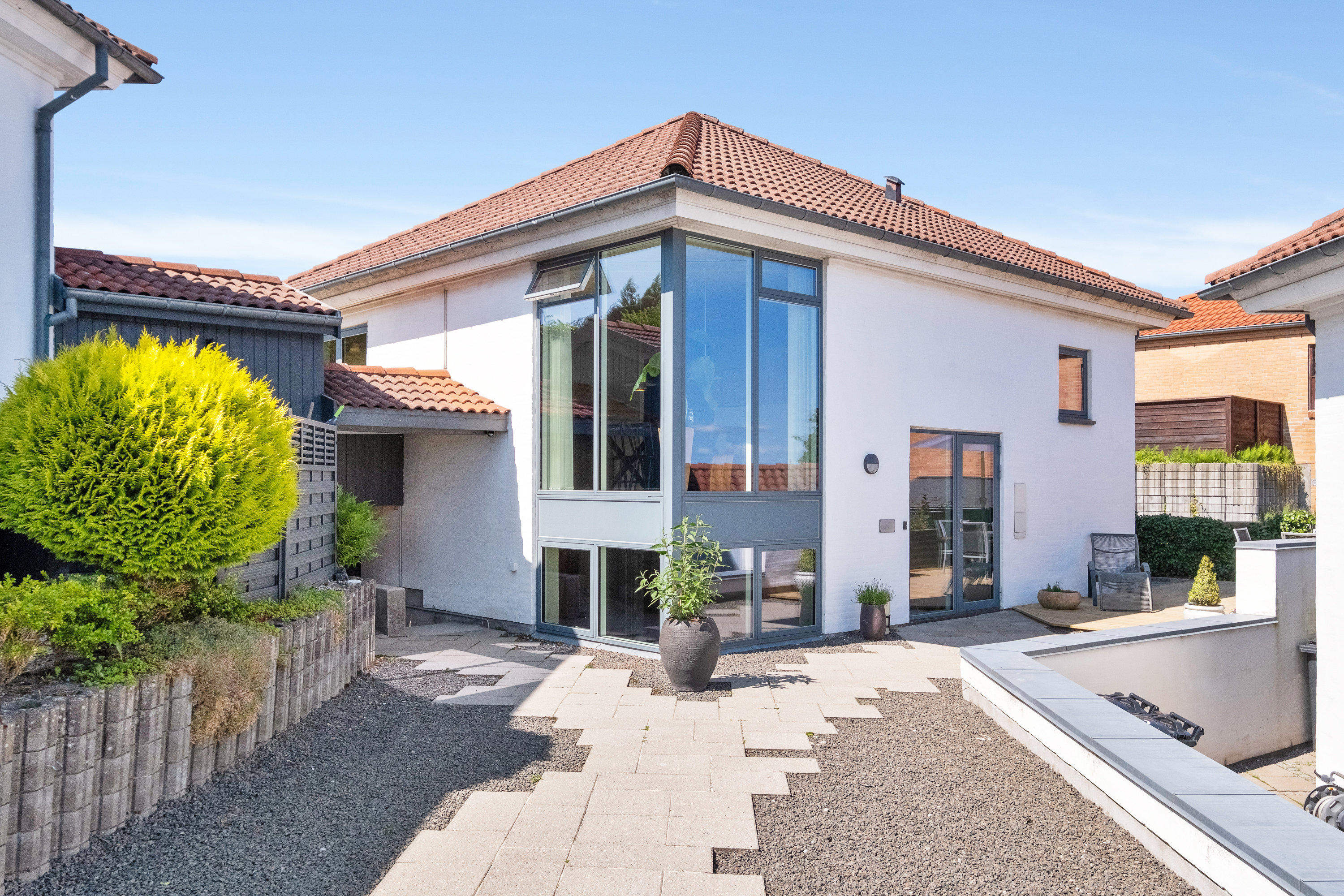 Villa: Facade på Solvænget 1B, Løgten, 8541 Skødstrup