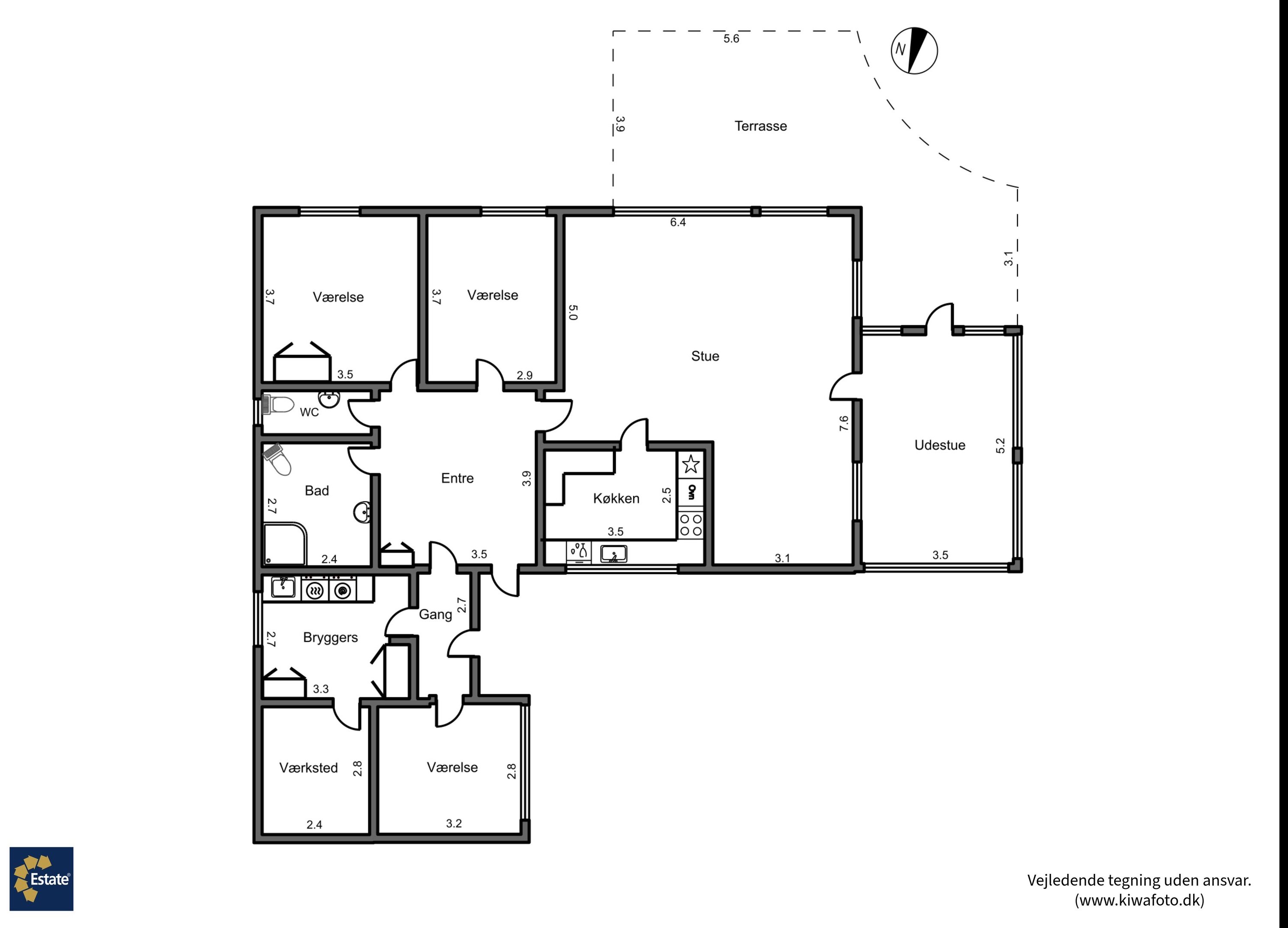 Plantegninger billede af Nymarksvej 32, 4900 Nakskov