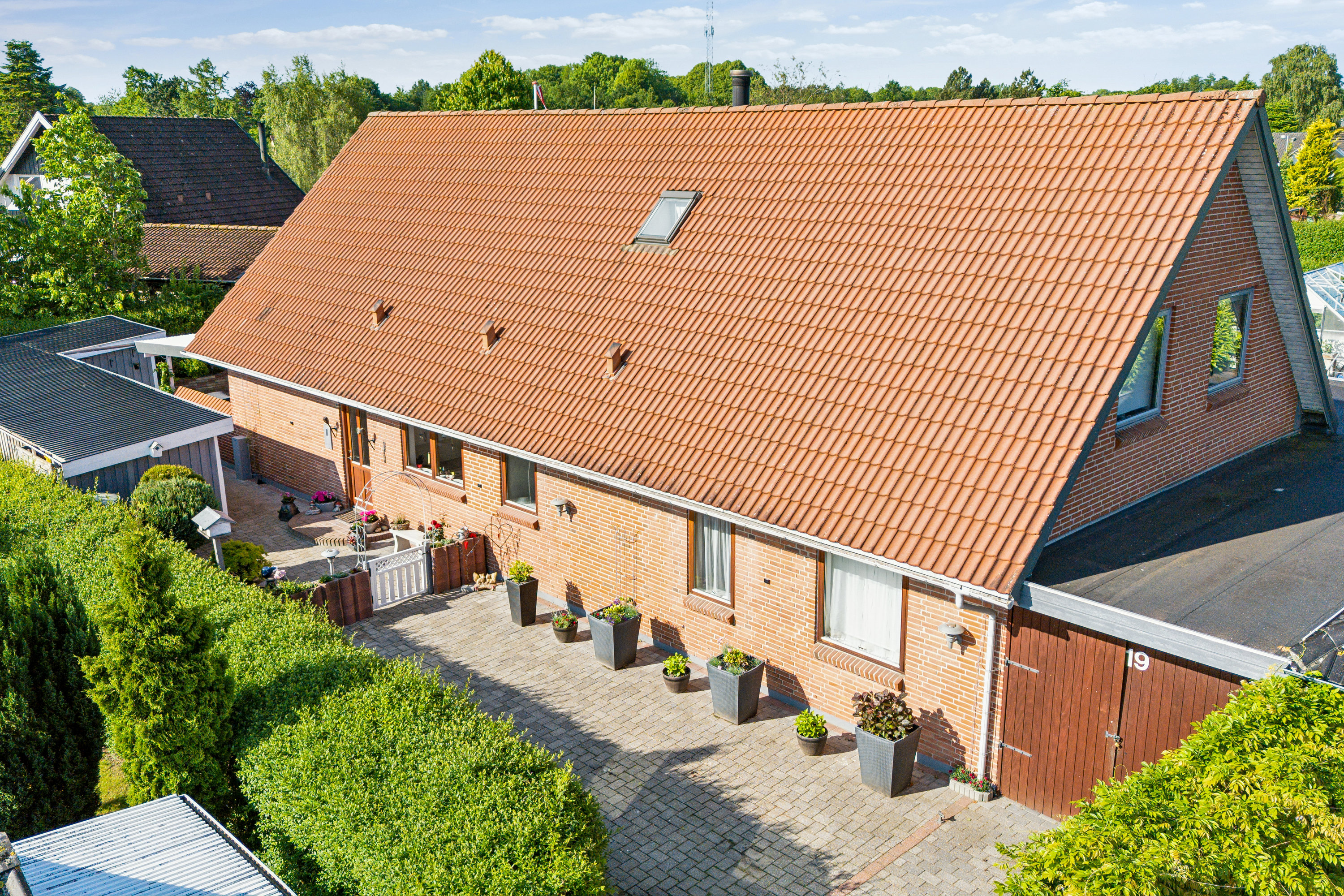 Villa: Luftfoto på Rugvænget 19, Skallebølle, 5492 Vissenbjerg