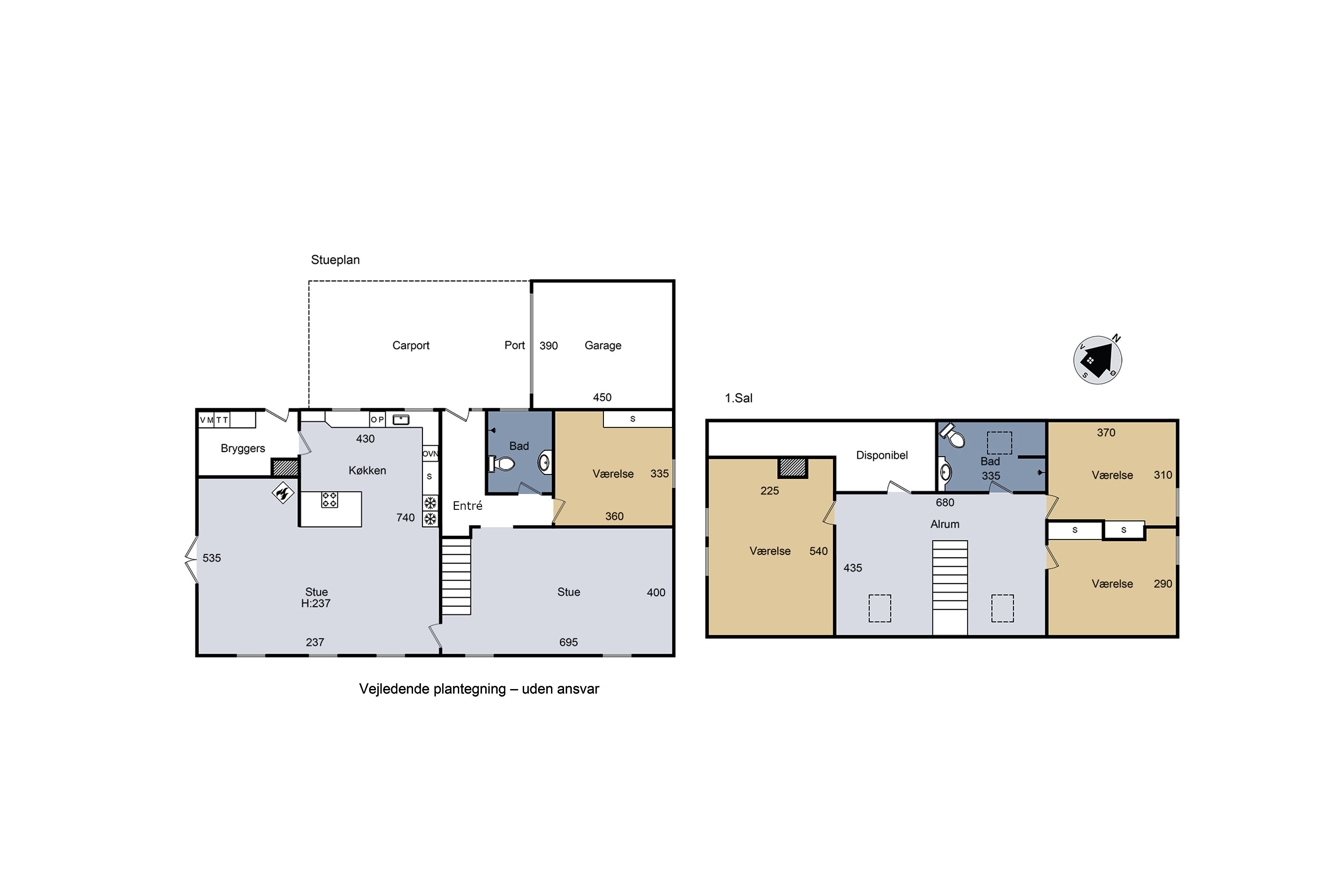 Plantegninger billede af Vangevej 23, 4400 Kalundborg
